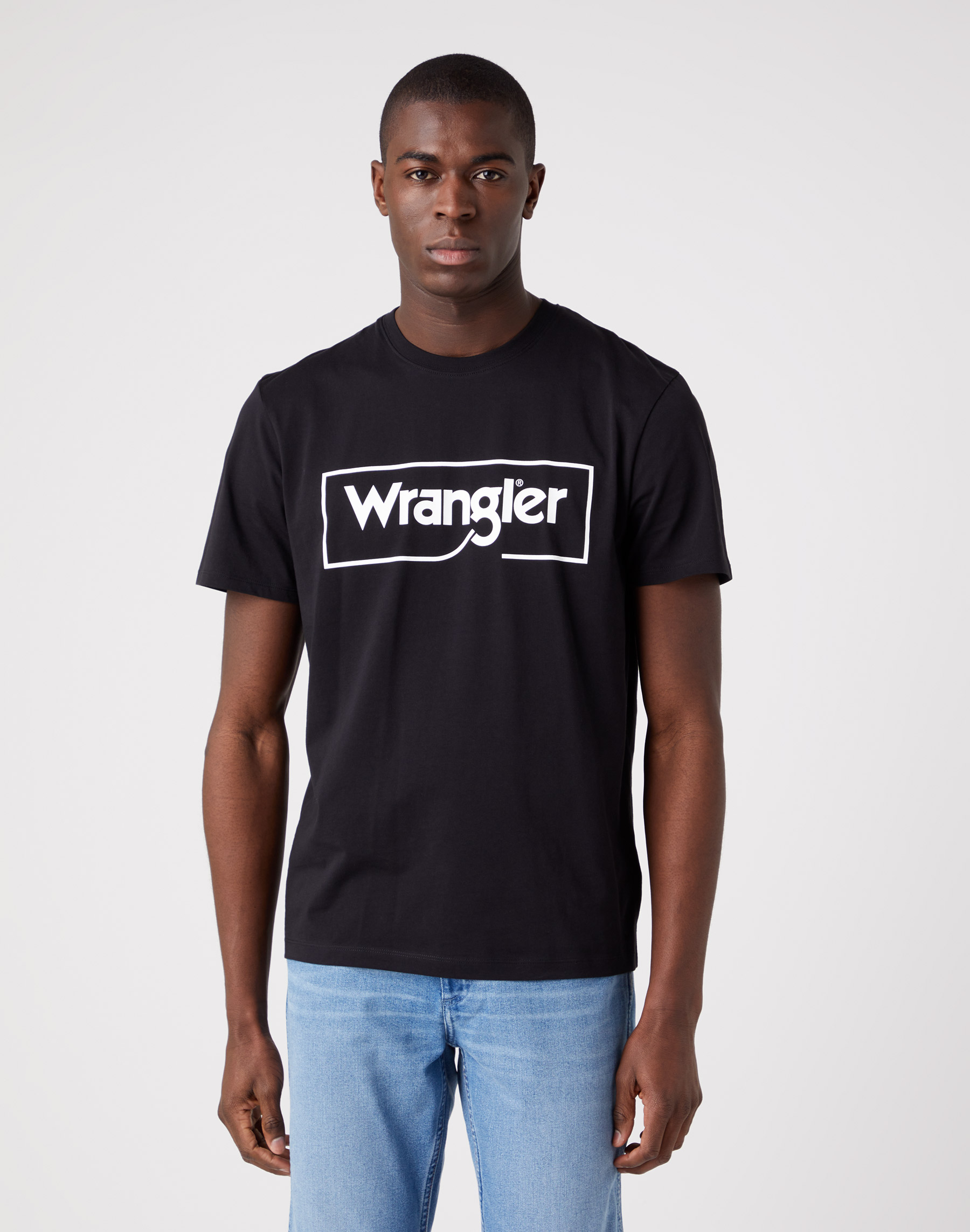 Pánské tričko WRANGLER W70JD3100 FRAME LOGO TEE Black Velikost: XXXL