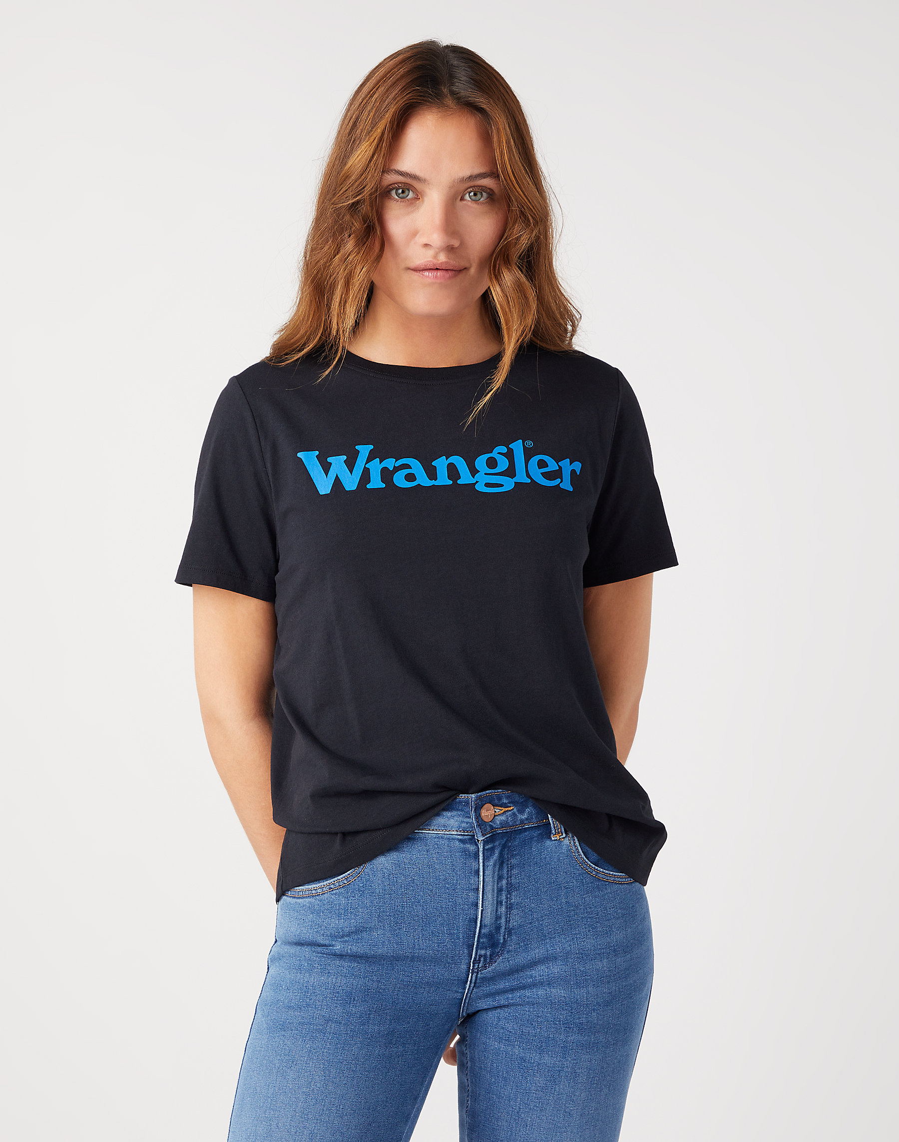 Dámské tričko WRANGLER W7N4D3100 REGULAR TEE Black Velikost: M