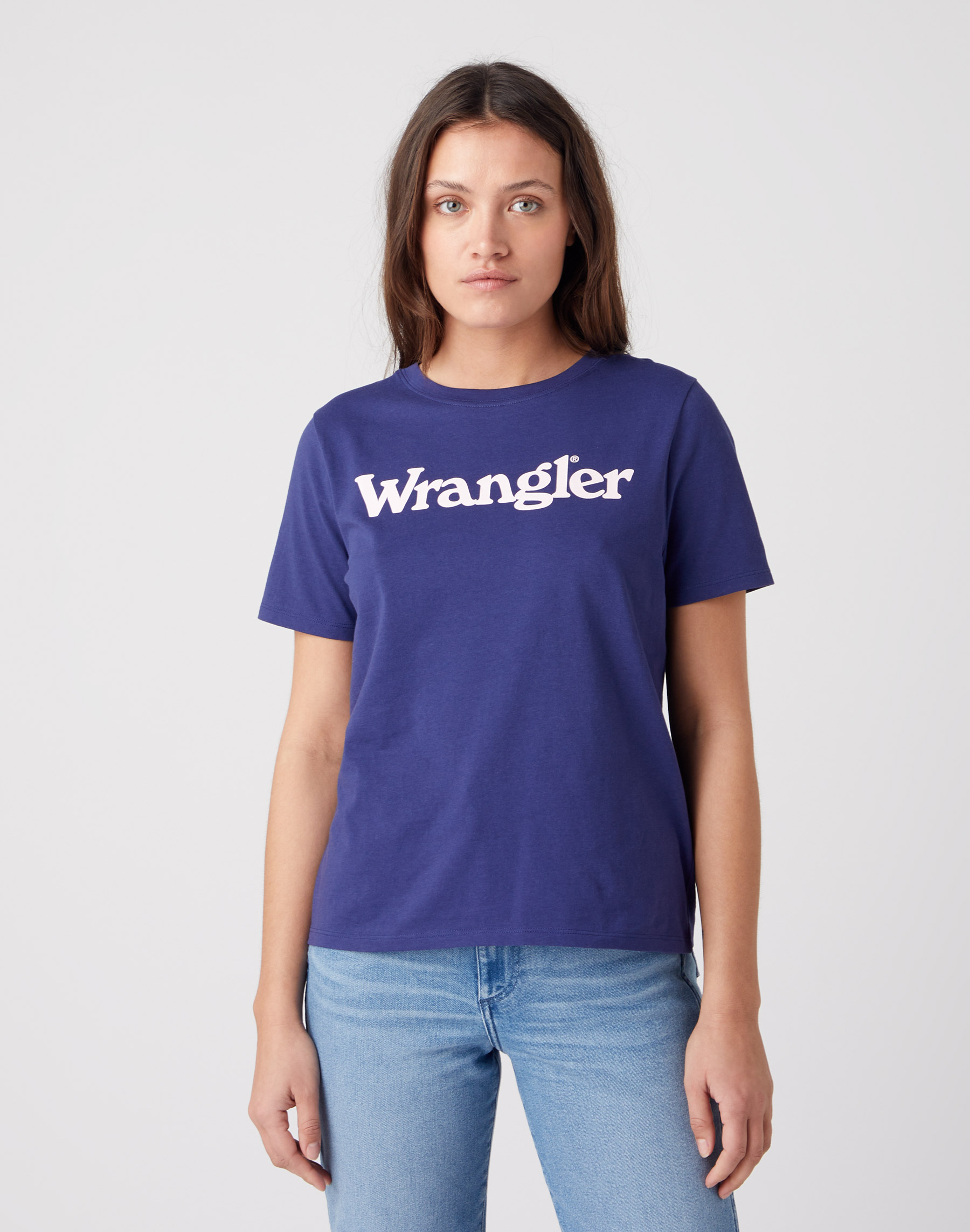 Dámské tričko WRANGLER W7N4D3B51 REGULAR TEE Blue Ribbon Velikost: XL