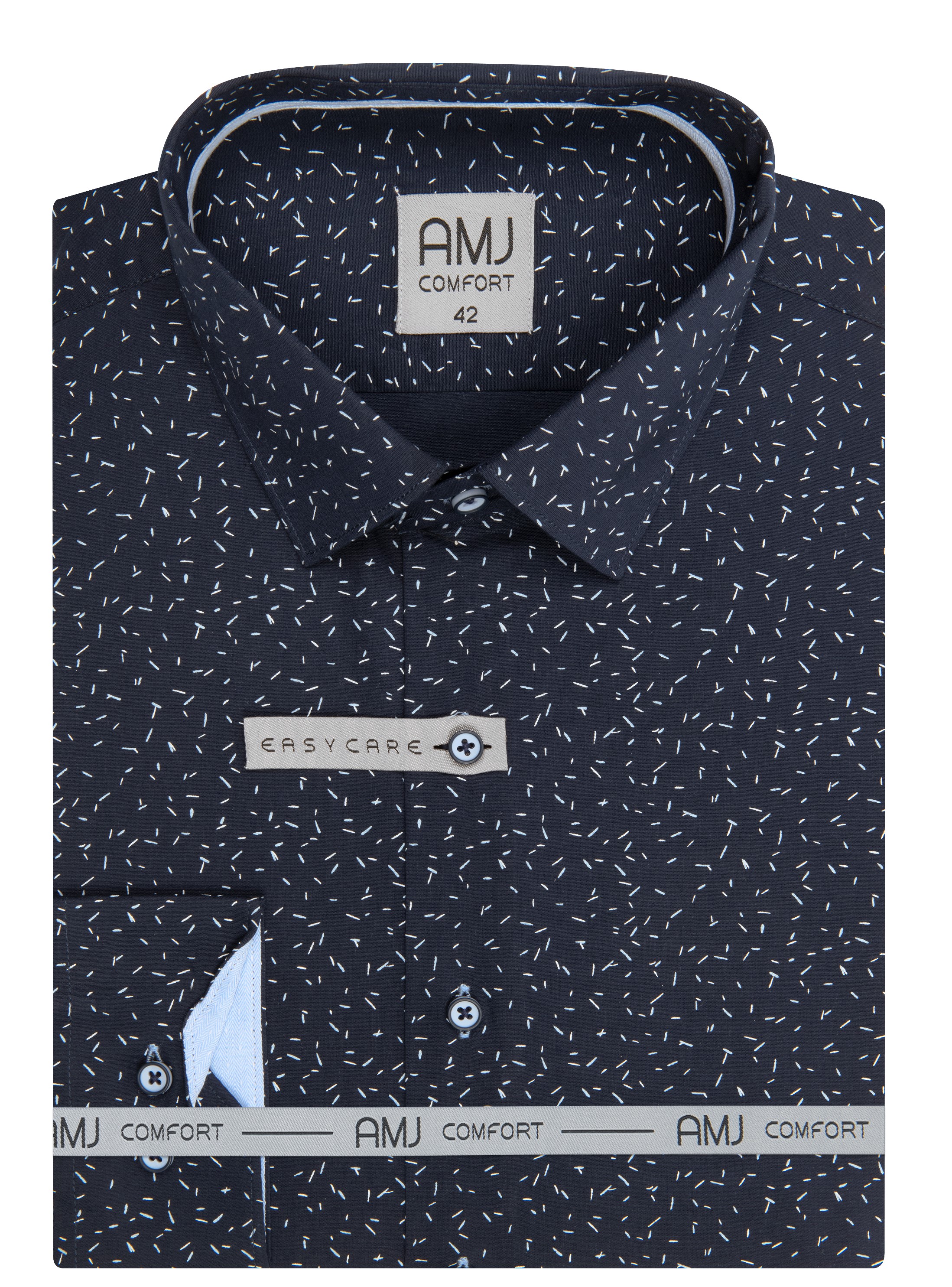 Pánská košile dlouhý rukáv AMJ VDBPSR 1243 Slim Fit Comfort Prodloužená Velikost: 38/3