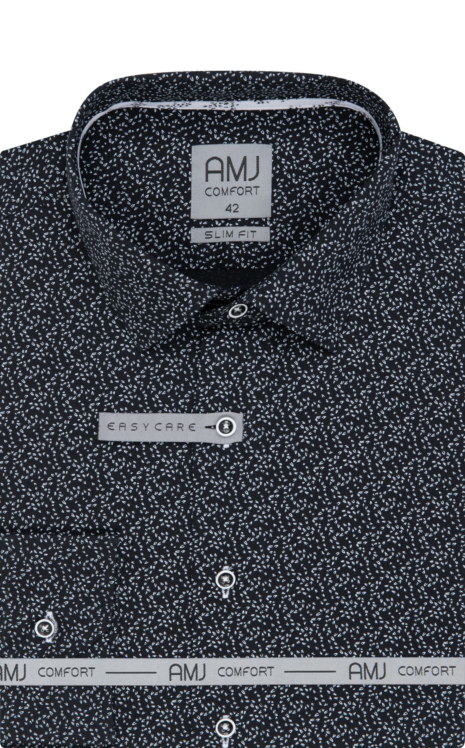 Pánská košile dlouhý rukáv AMJ VDBPSR 1160 Slim Fit Comfort Prodloužená Velikost: 38/3