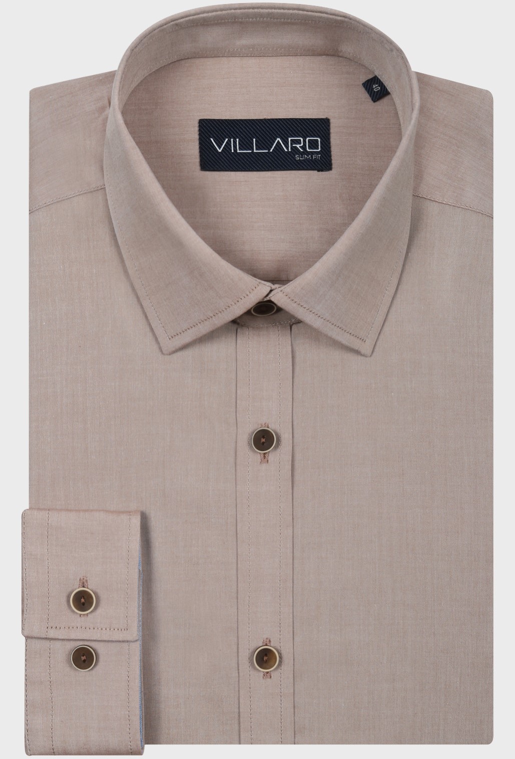 Pánská košile dlouhý rukáv VILLARO by MMER G044 Slim Fit Velikost: 40