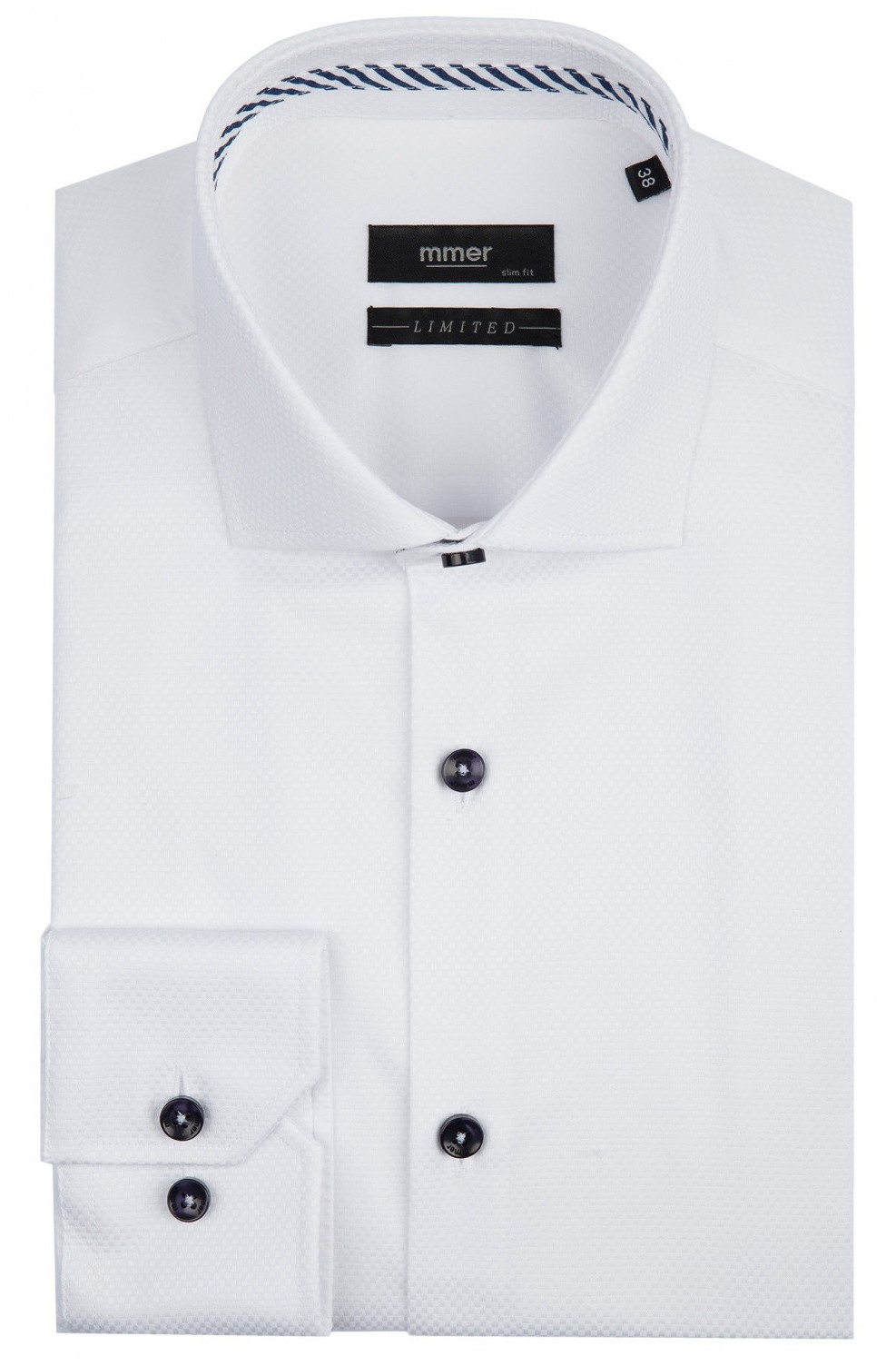 Pánská košile dlouhý rukáv VILLARO by MMER 443DSA Slim Fit PRODLOUŽENÁ Velikost: 39