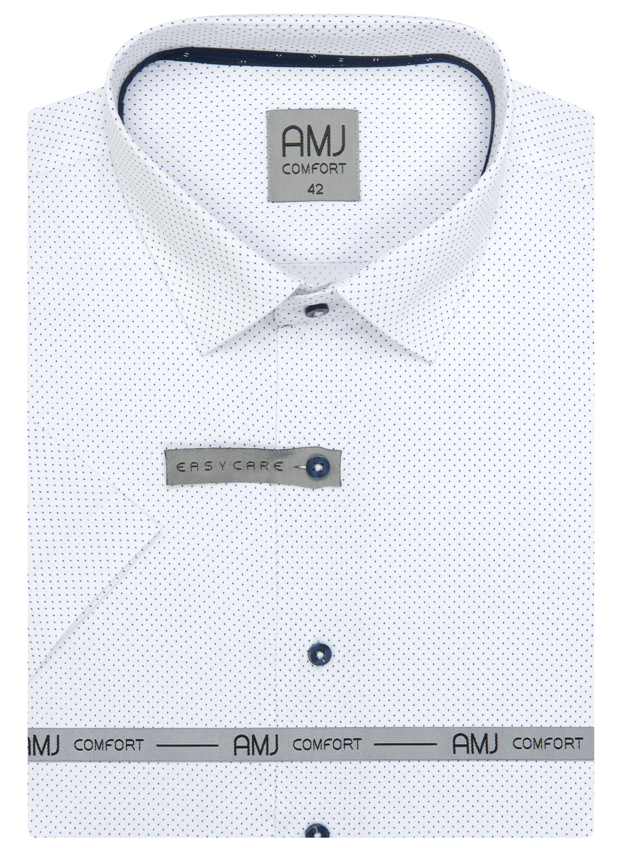 Pánská košile krátký rukáv AMJ VKBR 1229 Classic Comfort Velikost: 44