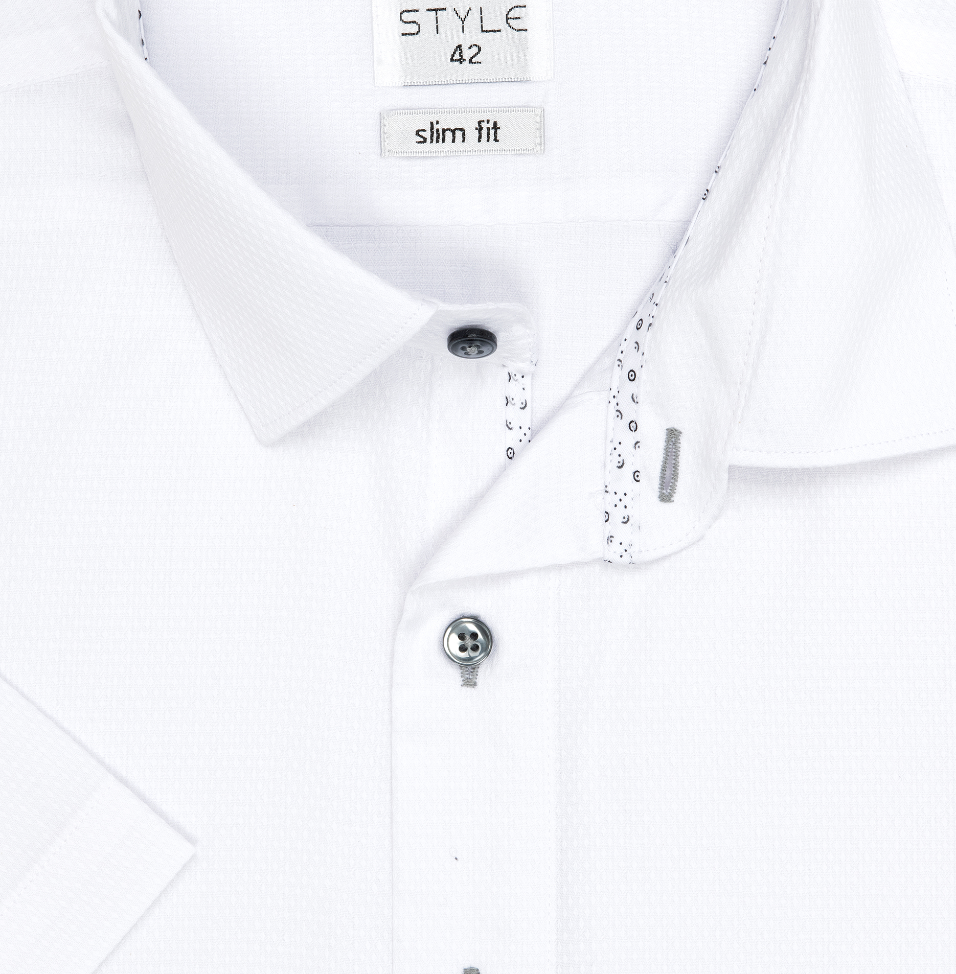 Pánská košile krátký rukáv AMJ VKSR 838/11 Slim Fit Style Velikost: 42