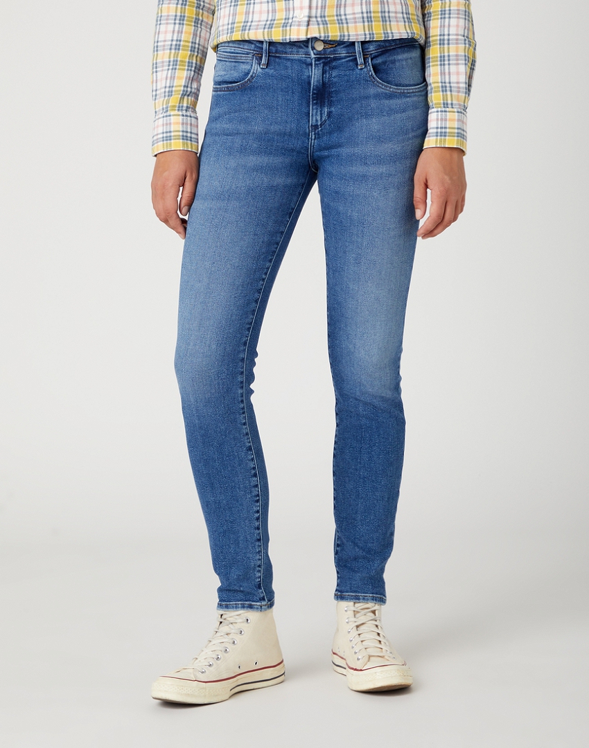 Dámské džíny WRANGLER W28K4736Y 112332349 SKINNY STRETCH Raven Velikost Pas/Délka: 34/34