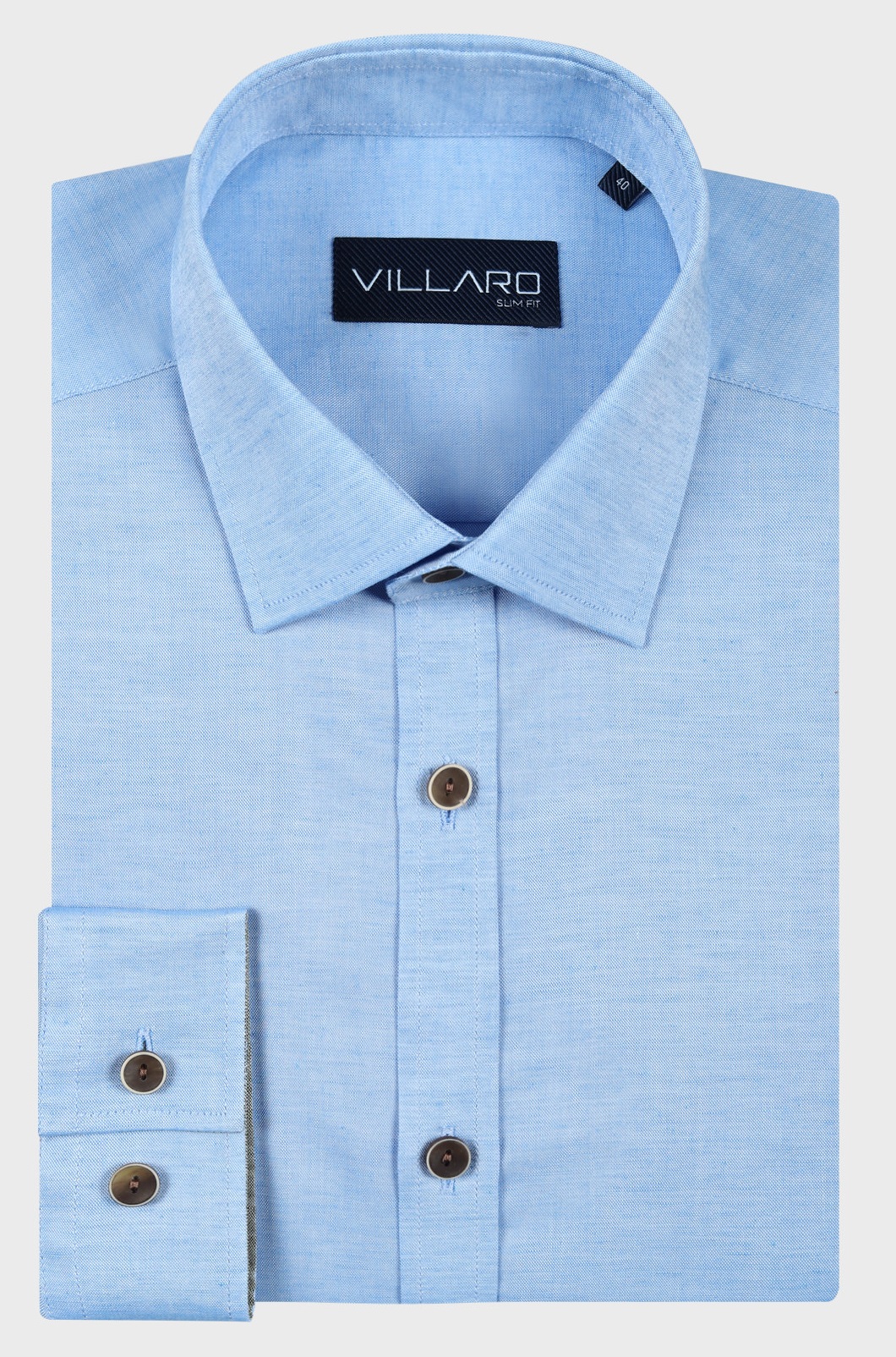 Pánská košile dlouhý rukáv VILLARO by MMER G028DRA Regular Fit Velikost: 45
