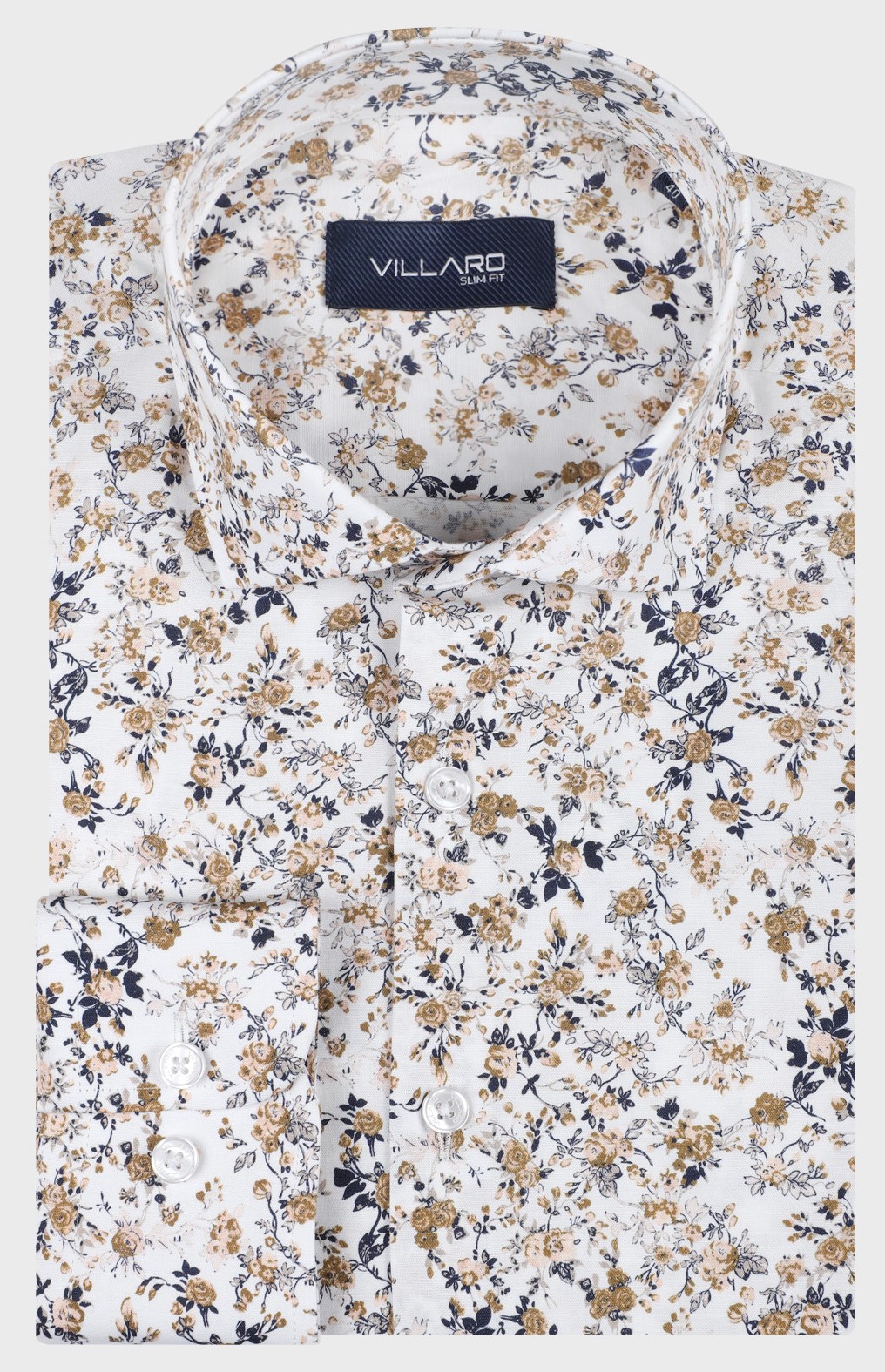 Pánská košile dlouhý rukáv VILLARO by MMER I083DSL Slim Fit Velikost: 48