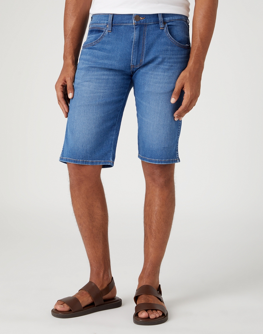 Pánské džínové šortky WRANGLER W16CXPZ35 COLTON SHORTS Blue Vortex Velikost: 32