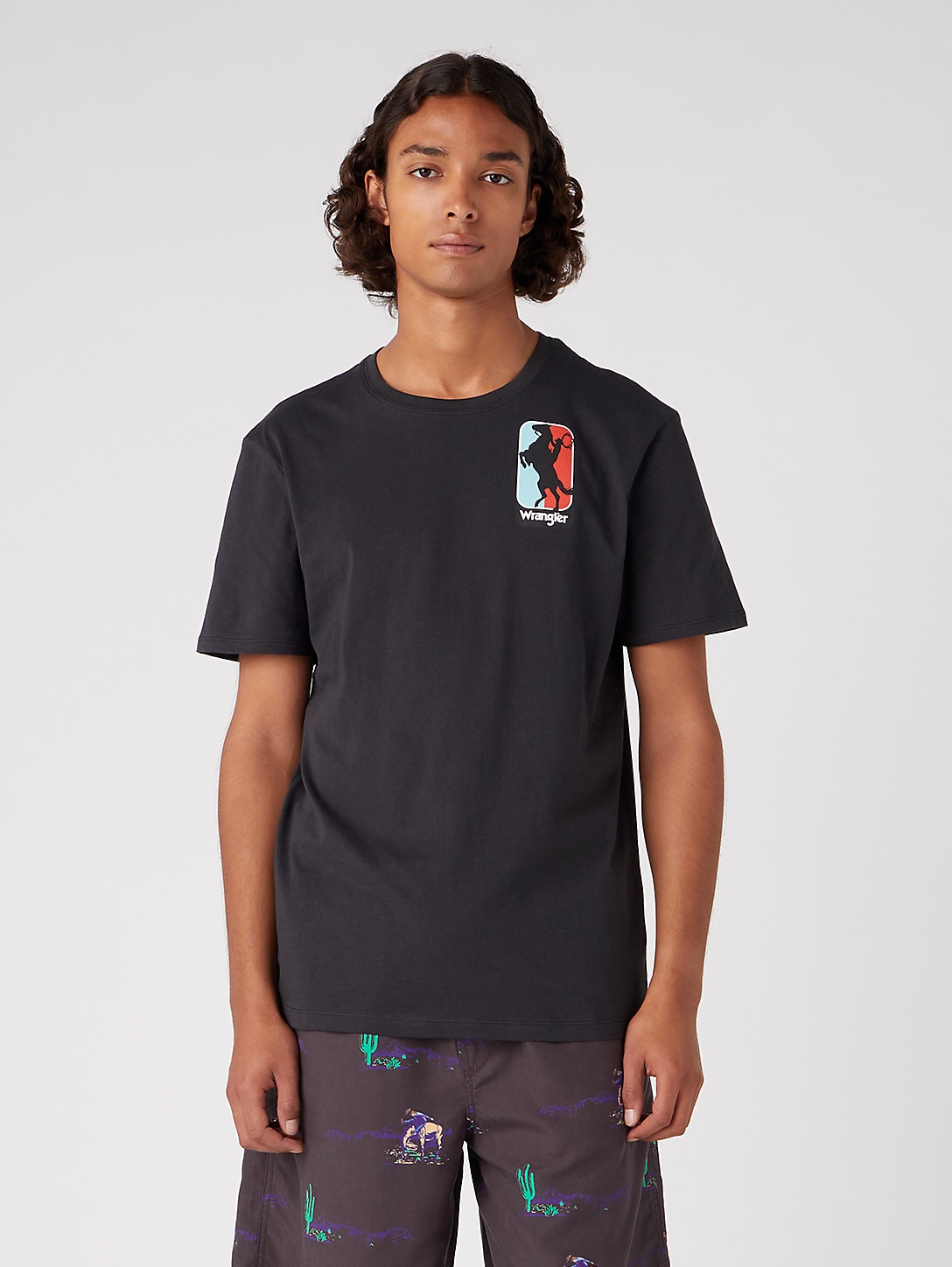 Pánské tričko WRANGLER W7CAD3XV6 GRAPHIC TEE Faded Black Velikost: XXXL