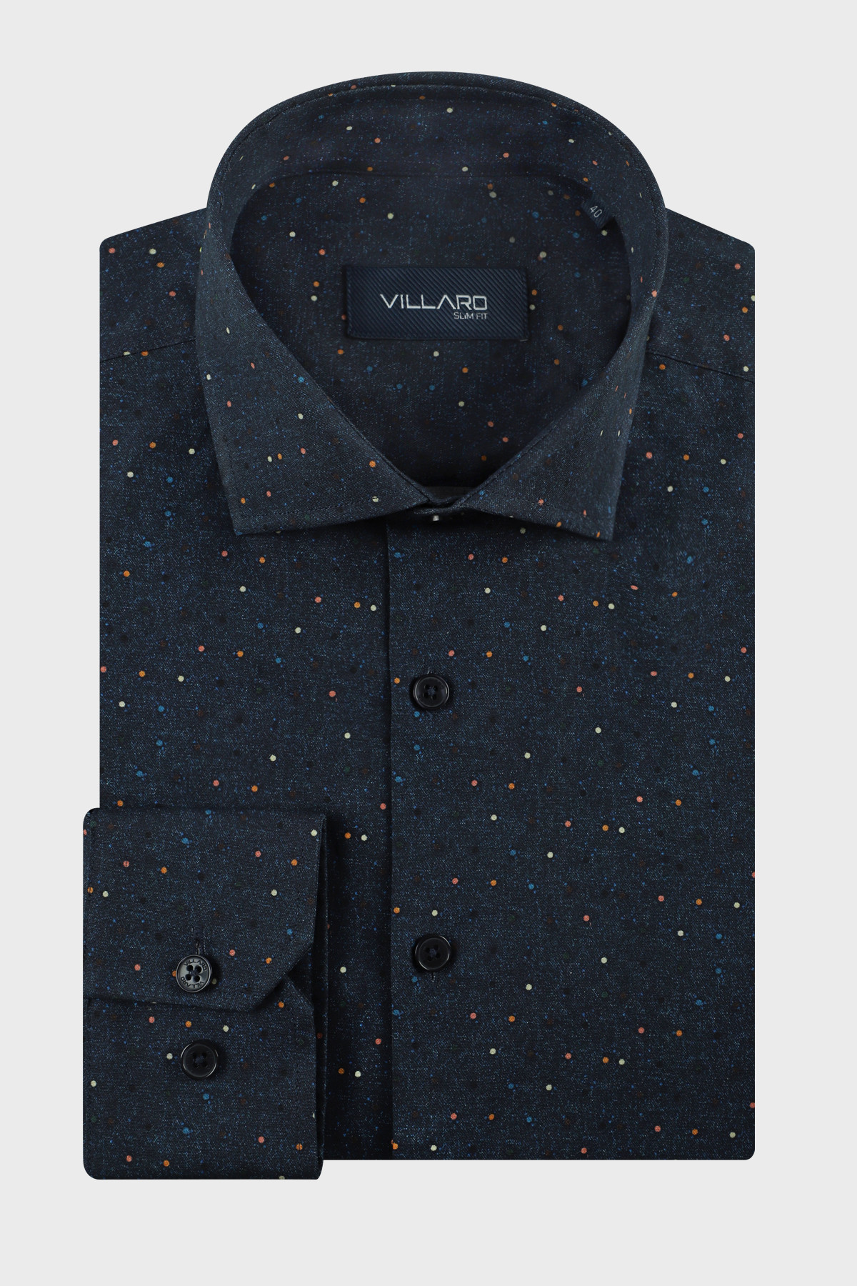 Pánská košile dlouhý rukáv VILLARO by MMER I057DSL Slim Fit Velikost: 38