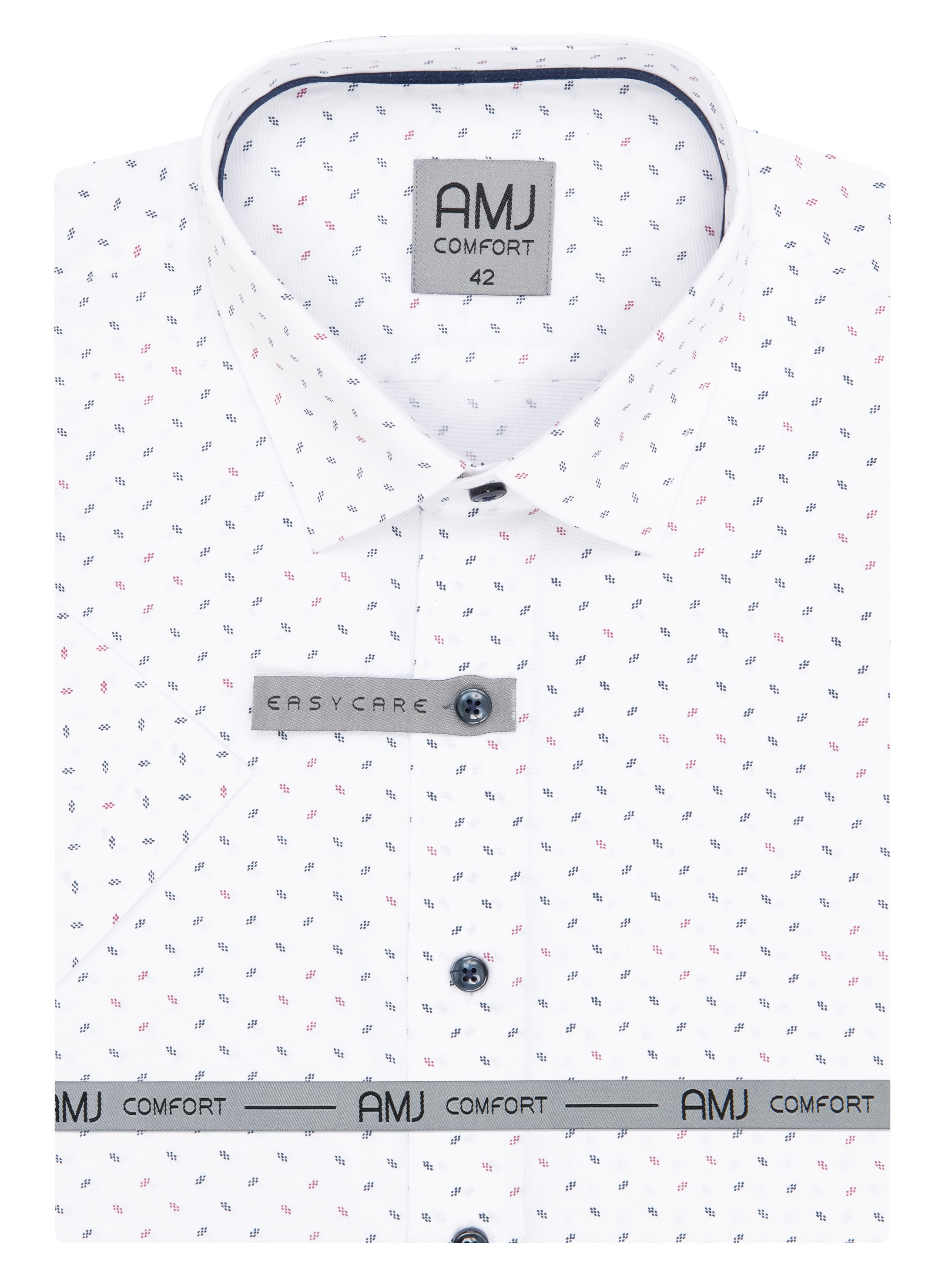 Pánská košile krátký rukáv AMJ VKBR 1289 Classic Comfort Velikost: 46