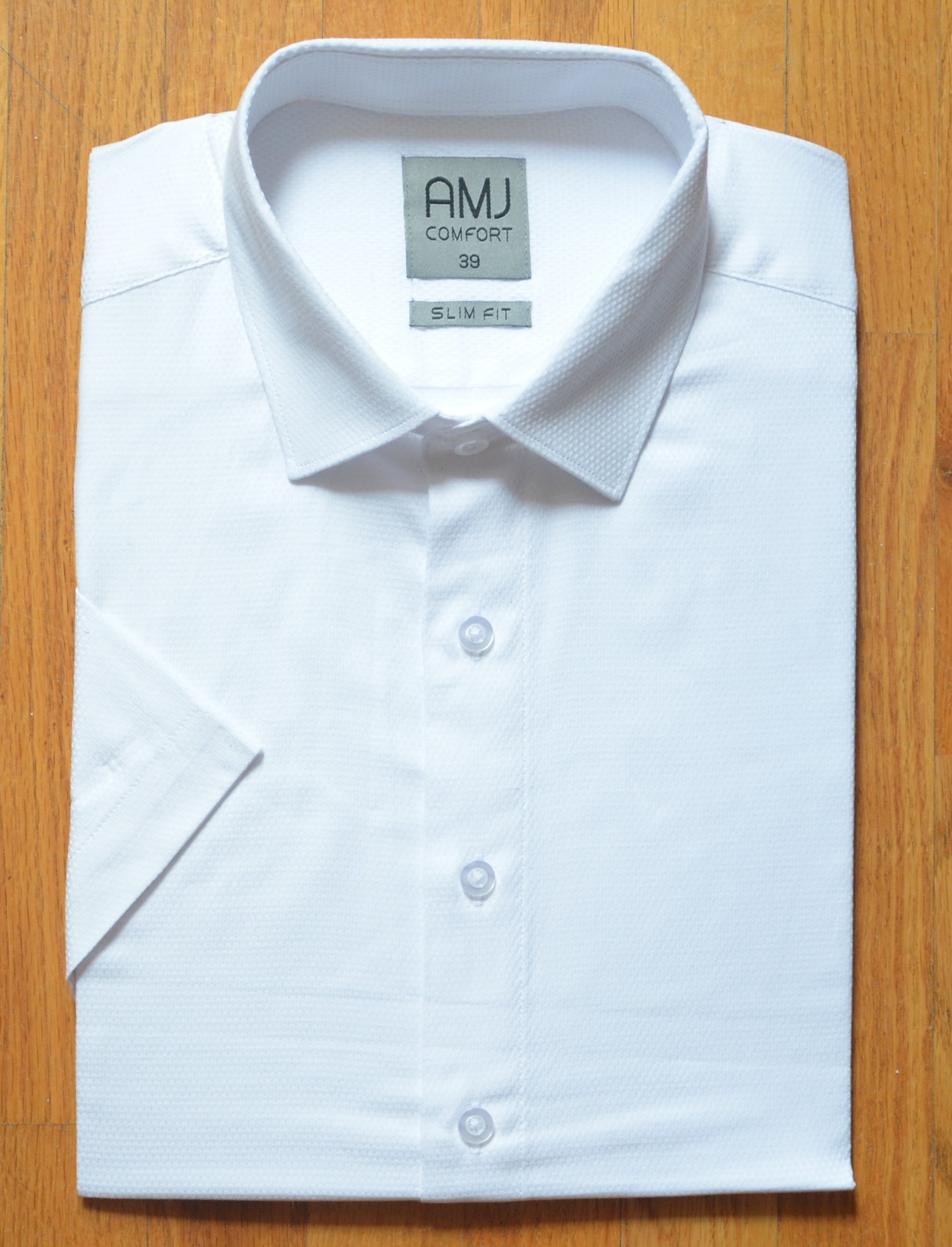 Pánská košile krátký rukáv AMJ VKSB 1154 Slim Fit Comfort Velikost: 43