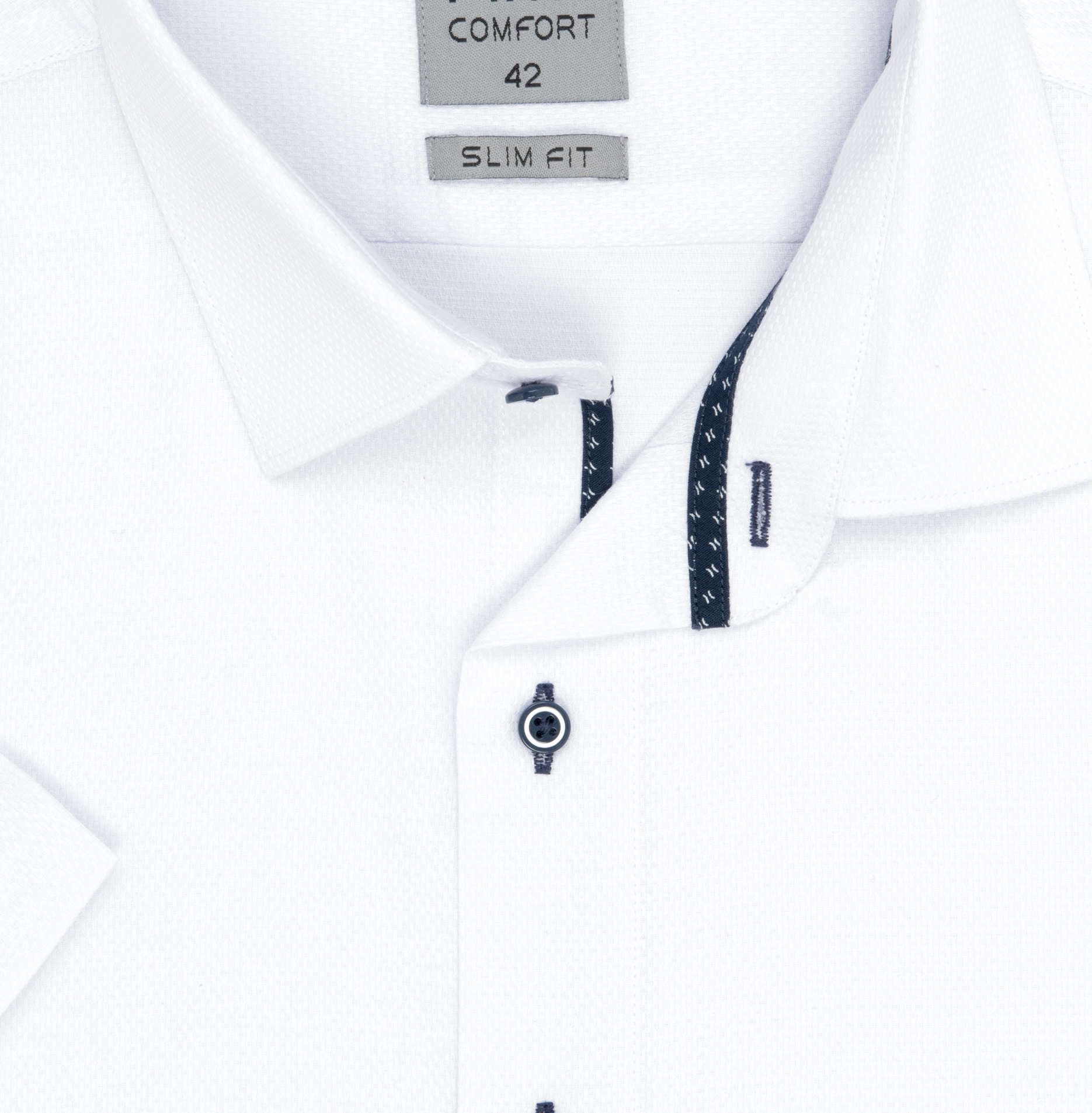 Pánská košile krátký rukáv AMJ VKSBR 1154/13 Slim Fit Comfort Velikost: 45