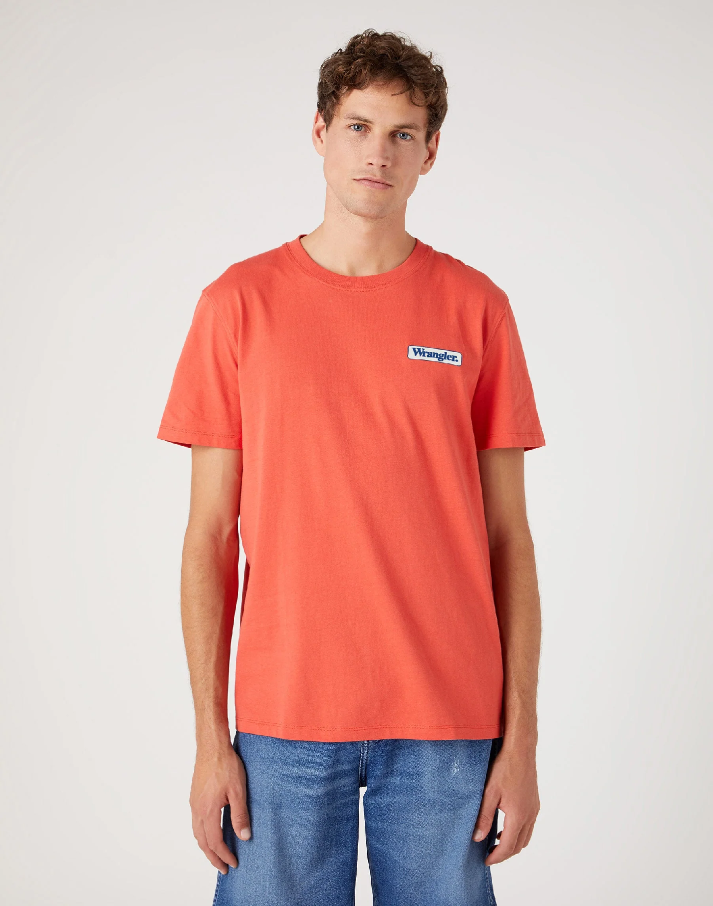 Pánské tričko WRANGLER W760EER41 LOGO TEE Paprika Velikost: XL