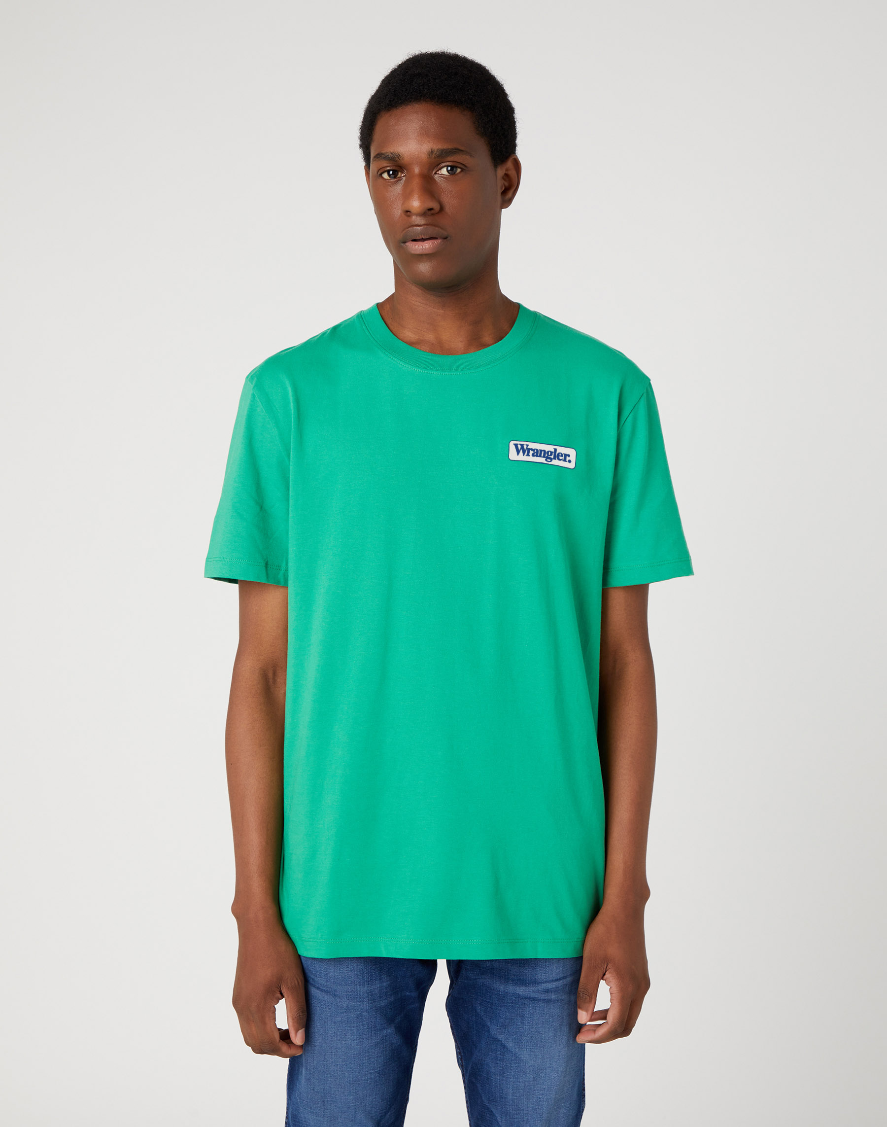Pánské tričko WRANGLER W760EEG30 LOGO TEE Leprechaun Green Velikost: XXL