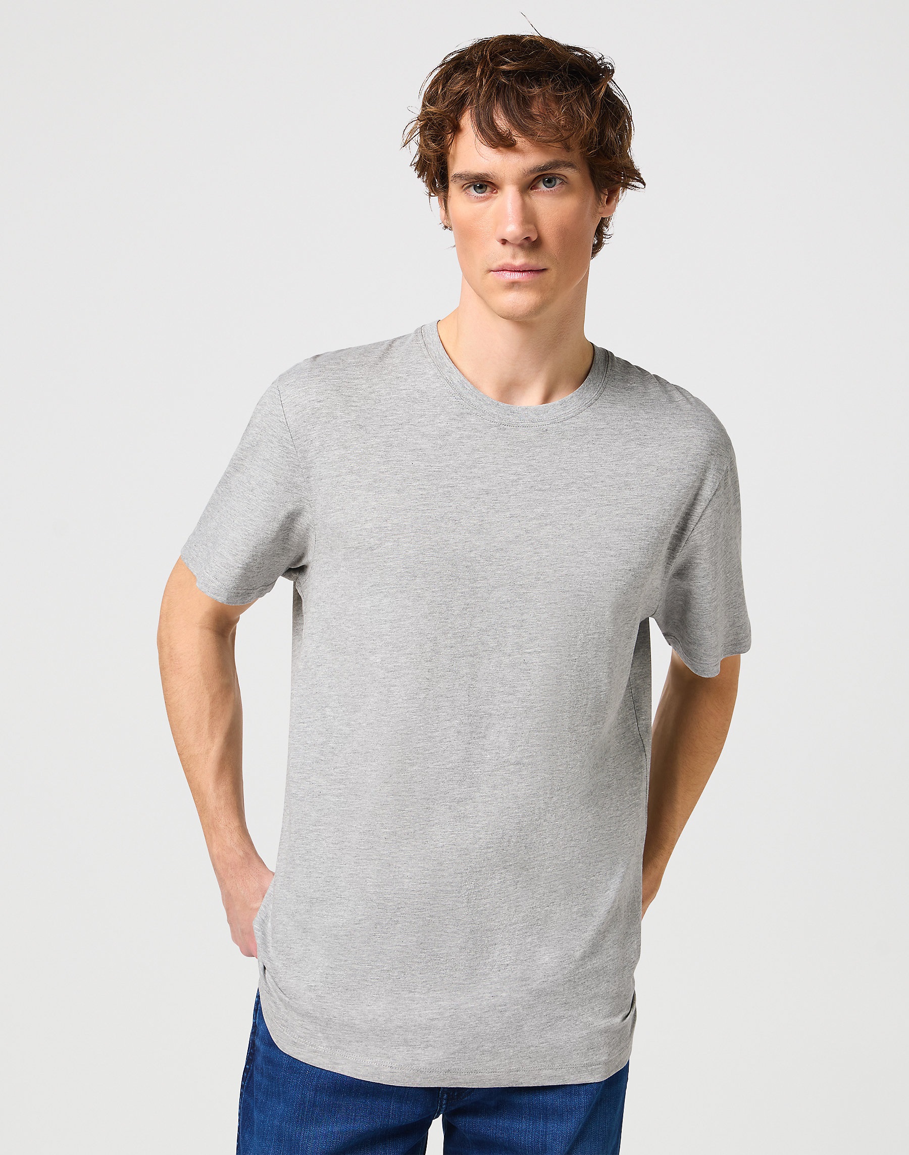 Pánská trička dvojbalení WRANGLER W7G9DHX37 112321465 2 PACK TEE Mid Grey Mele Velikost: S