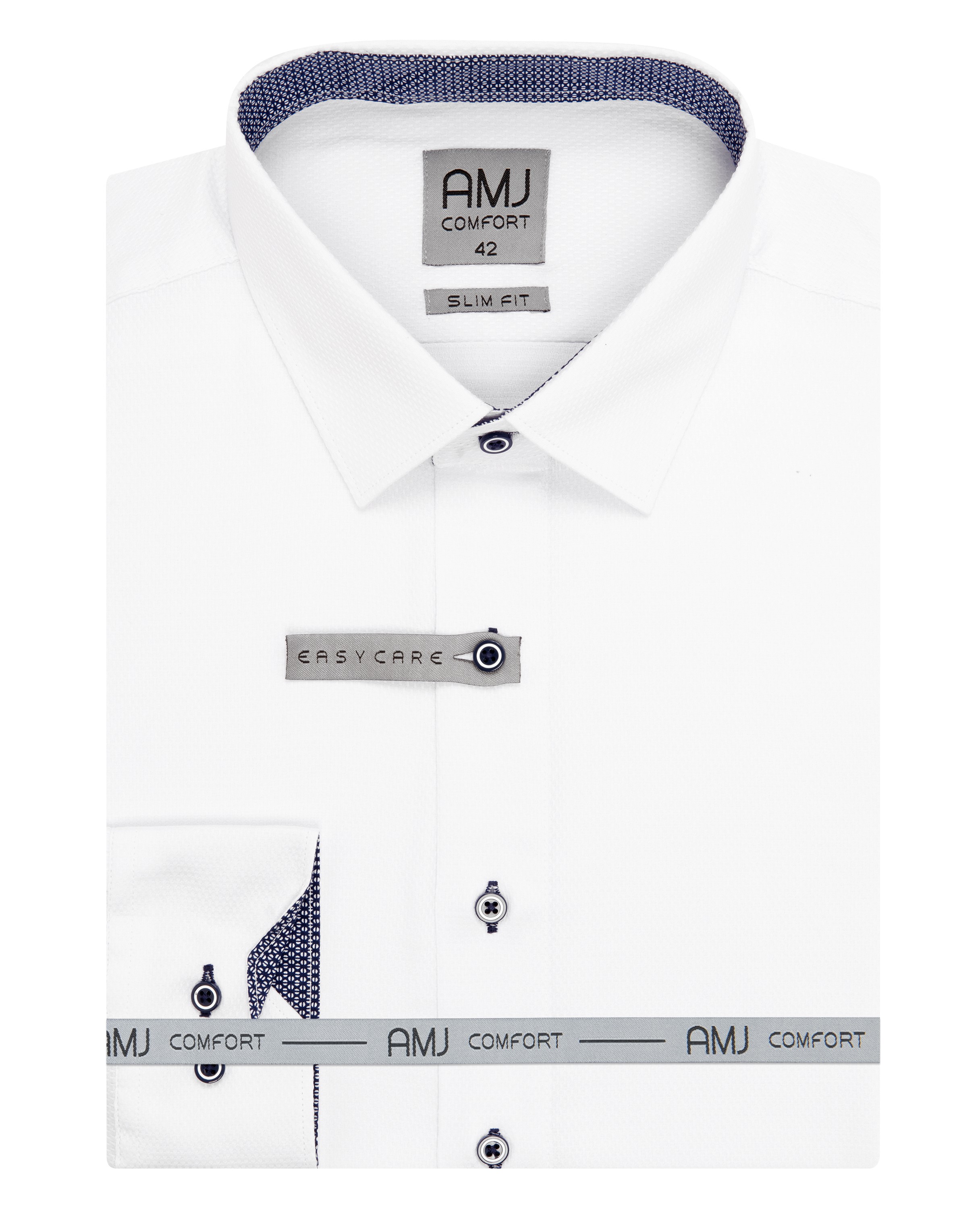 Pánská košile dlouhý rukáv AMJ VDSBR 1154/17 Slim Fit Comfort Velikost: 39