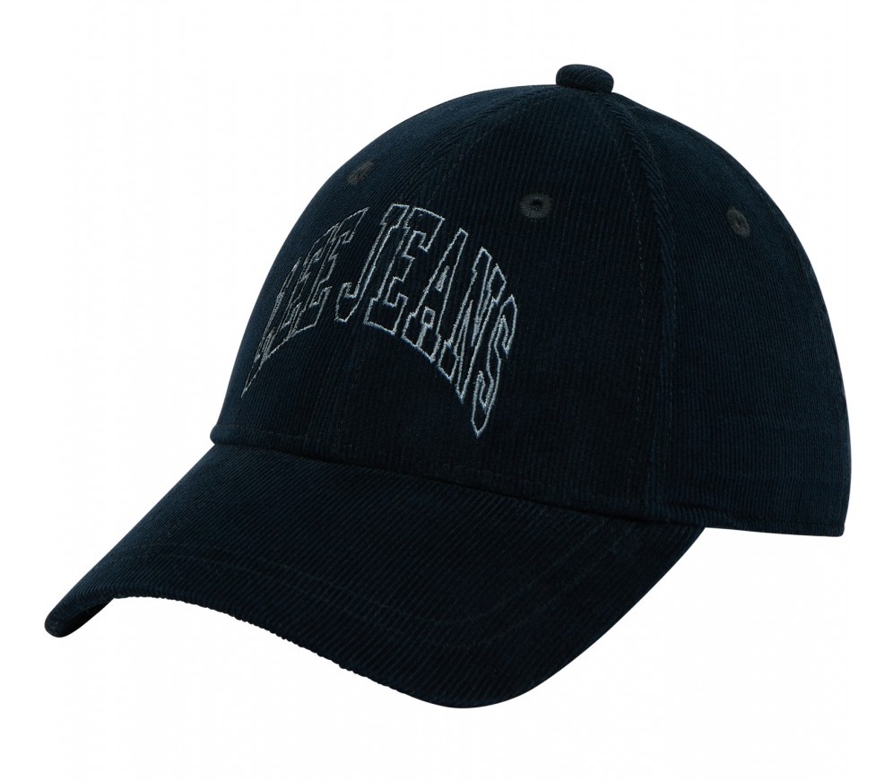 Manšestrová kšiltovka LEE  LP7616ON 112342465 CORD CAP Washed Black Univerzální velikost: jedna velikost