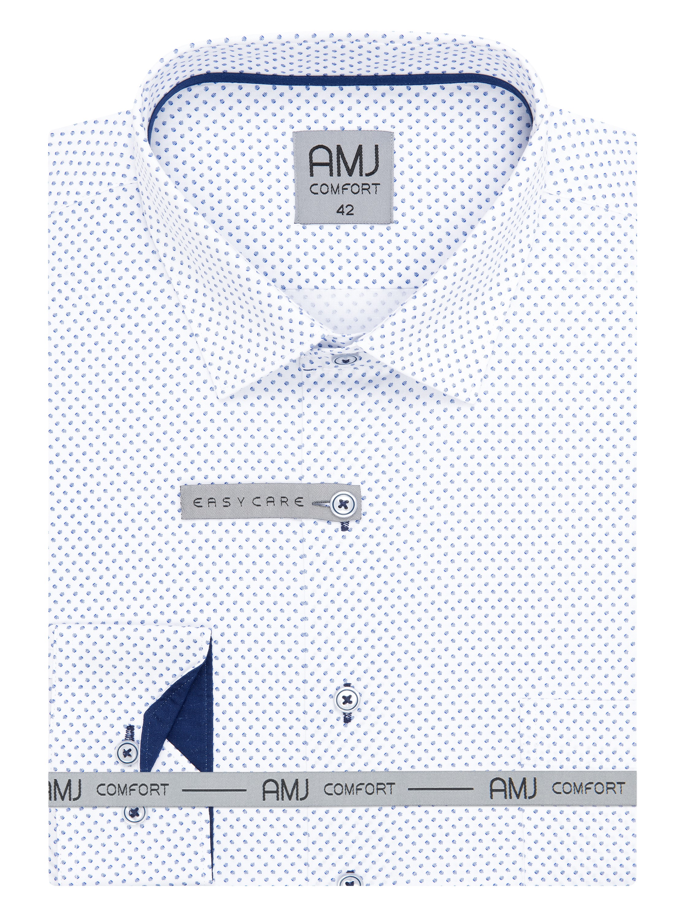 Pánská košile dlouhý rukáv AMJ VDBR 1340 CLASSIC Comfort Velikost: 47/48