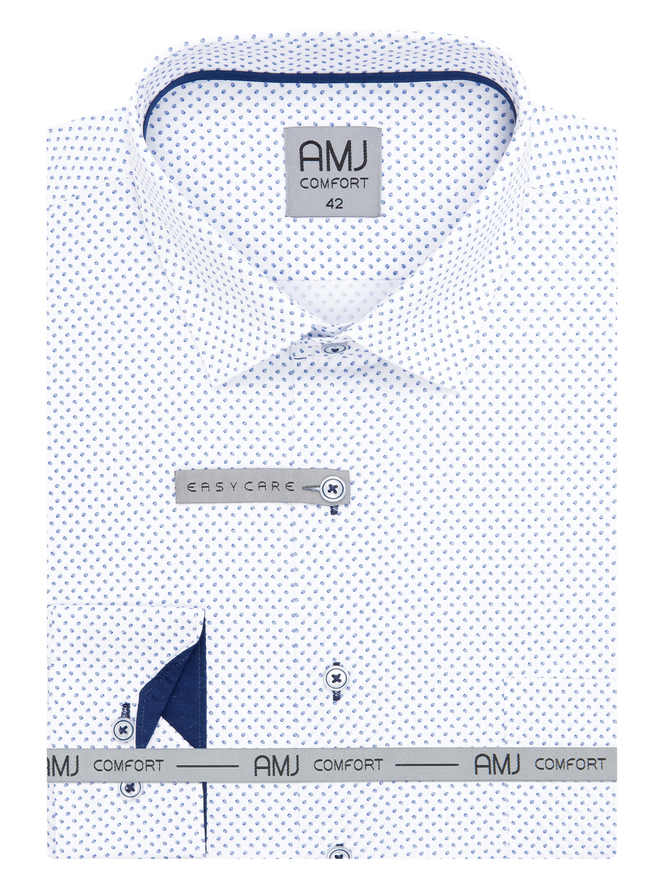 Pánská košile dlouhý rukáv AMJ VDBR 1340 CLASSIC Comfort Velikost: 45