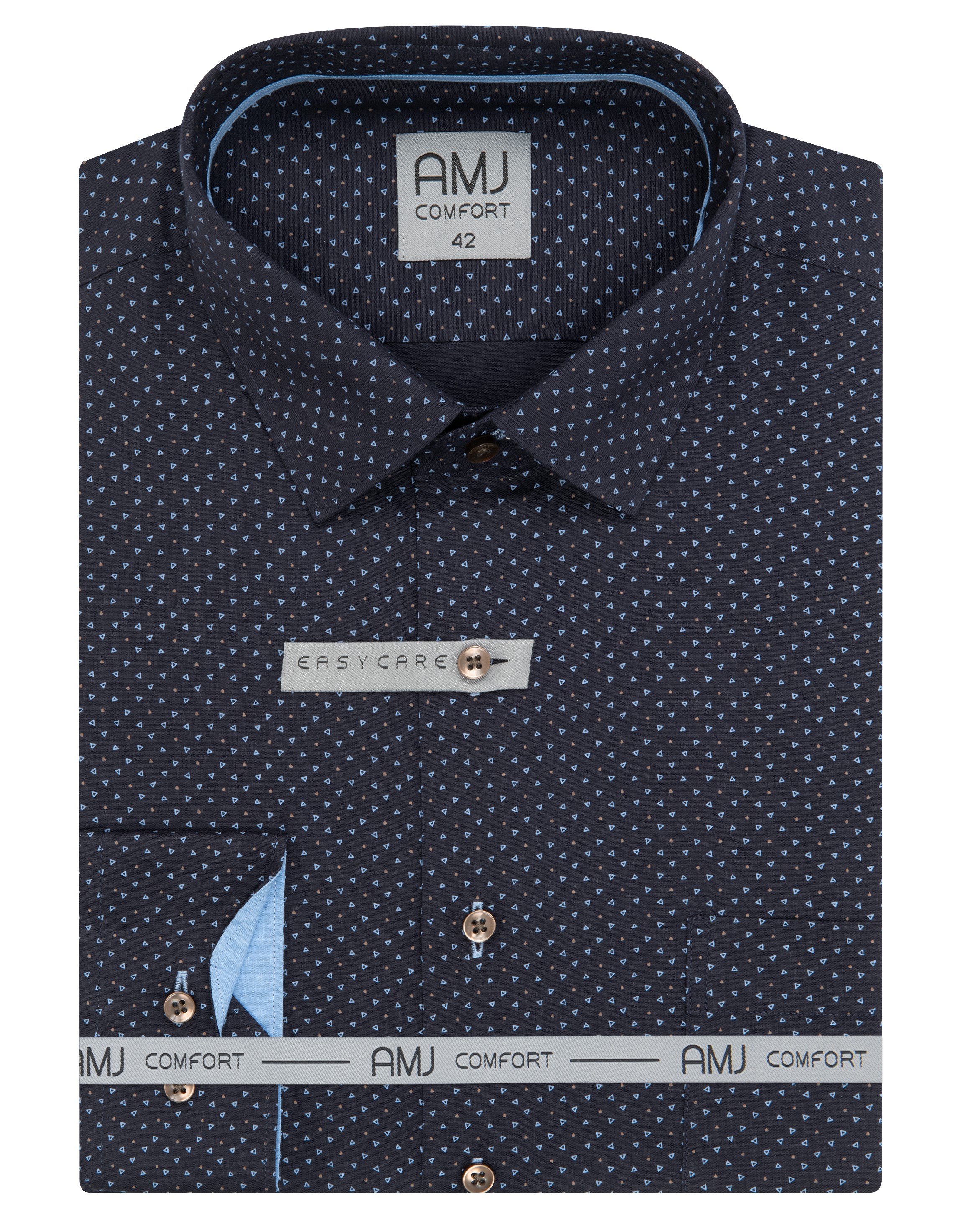 Pánská košile dlouhý rukáv AMJ VDSBR 1331 Slim Fit Comfort Velikost: 41
