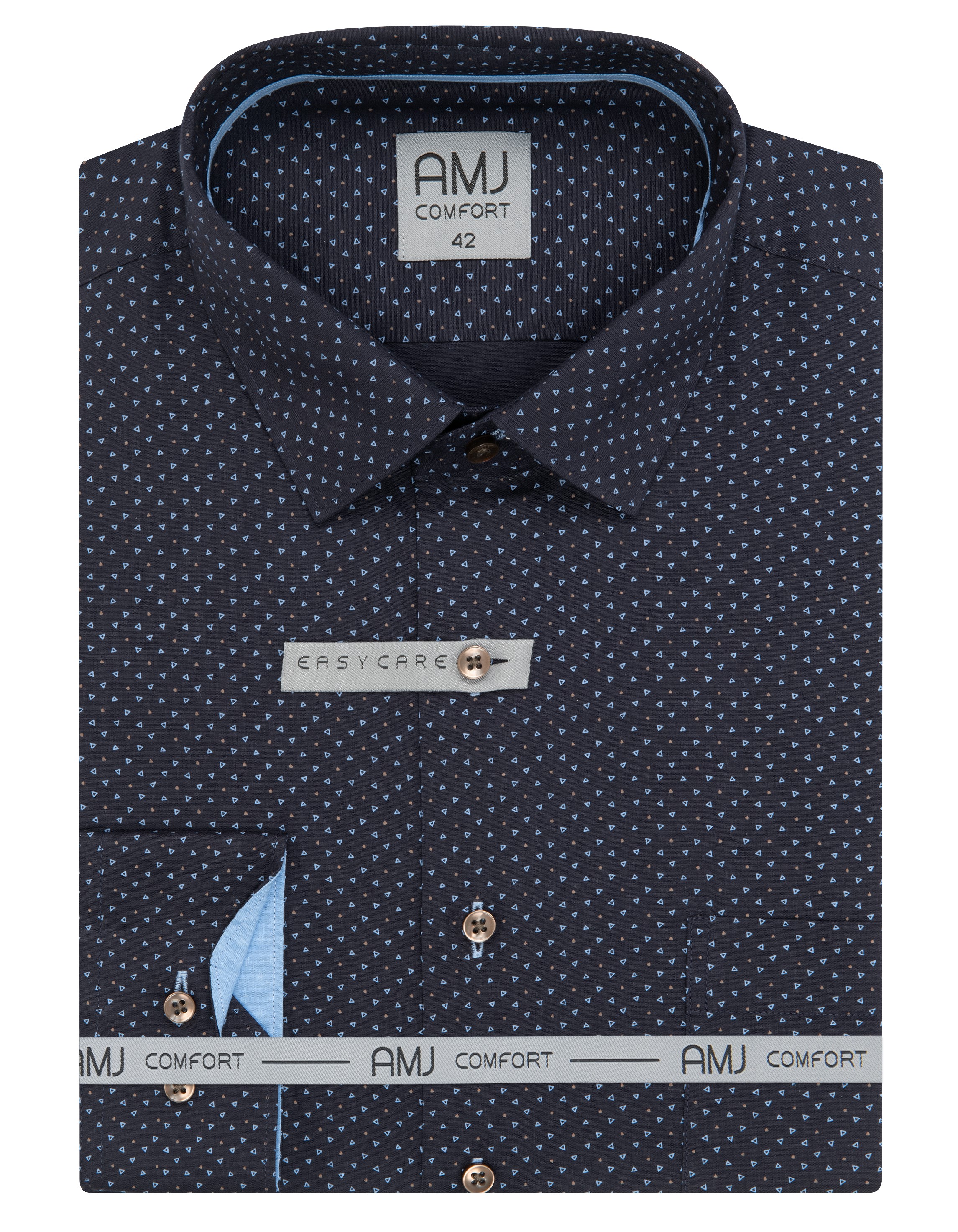 Pánská košile dlouhý rukáv AMJ VDSBR 1331 Slim Fit Comfort Velikost: 45