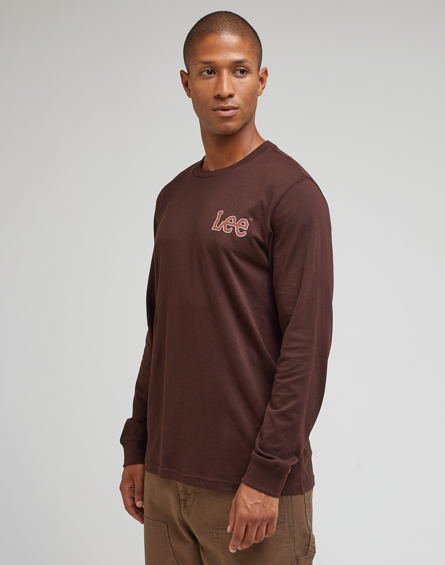 Pánské tričko dlouhý rukáv LEE LL97FQA70 112342595 ESSENTIAL LS TEE Arabica Velikost: M