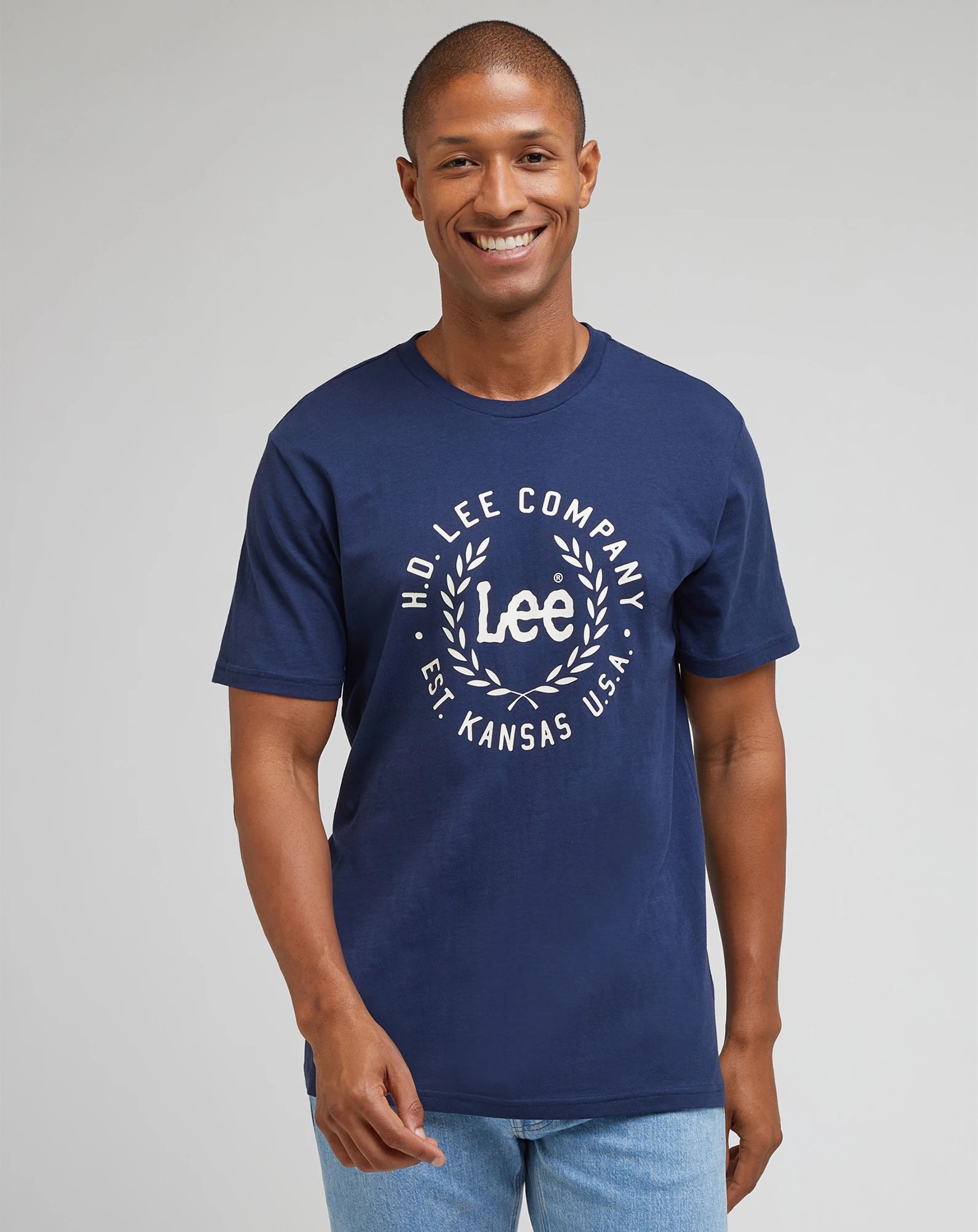 Pánské tričko LEE 112339609 LOGO TEE Navy Velikost: XL