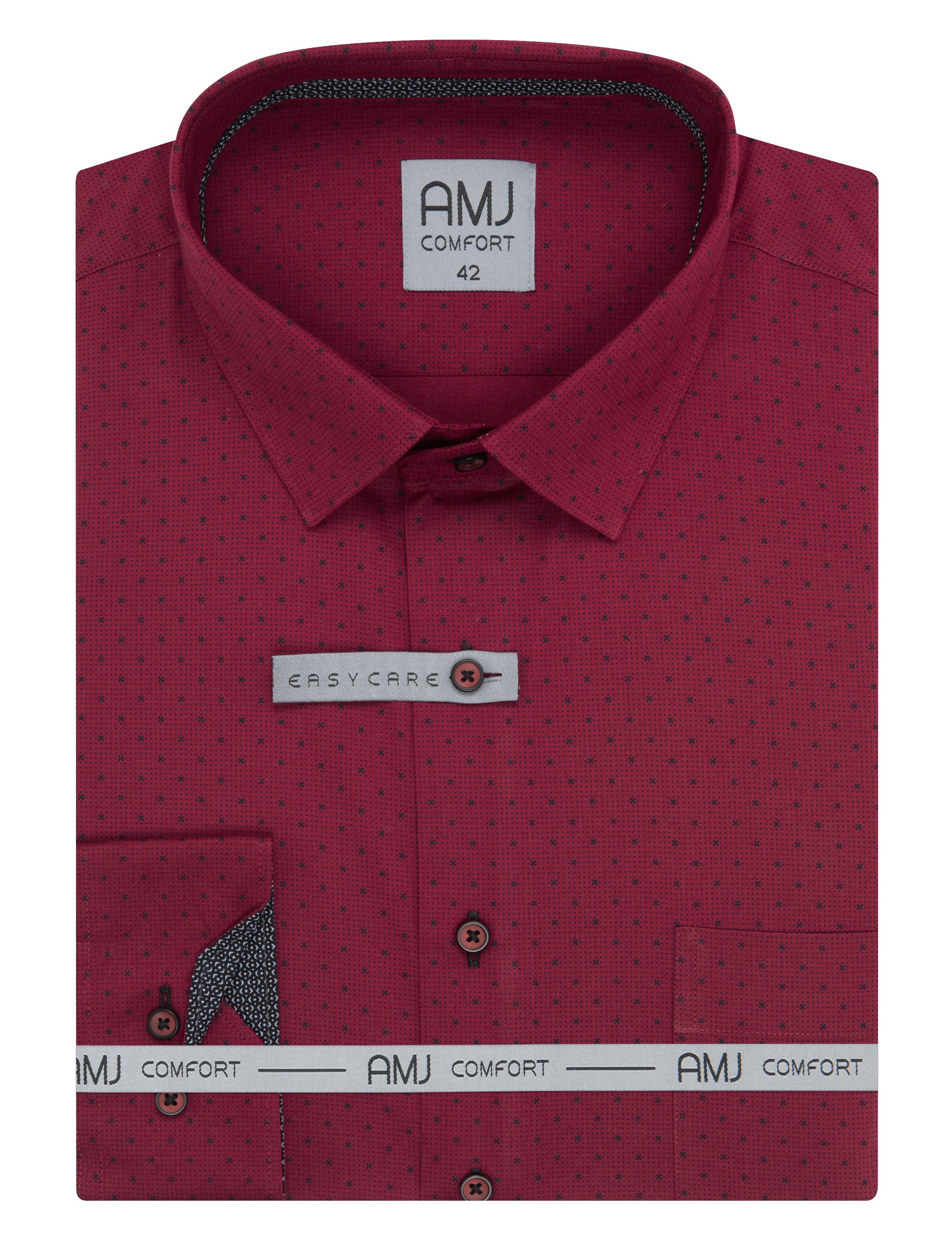 Pánská košile dlouhý rukáv AMJ VDBPSR 1338 Slim Fit Comfort Prodloužená Velikost: 42/3