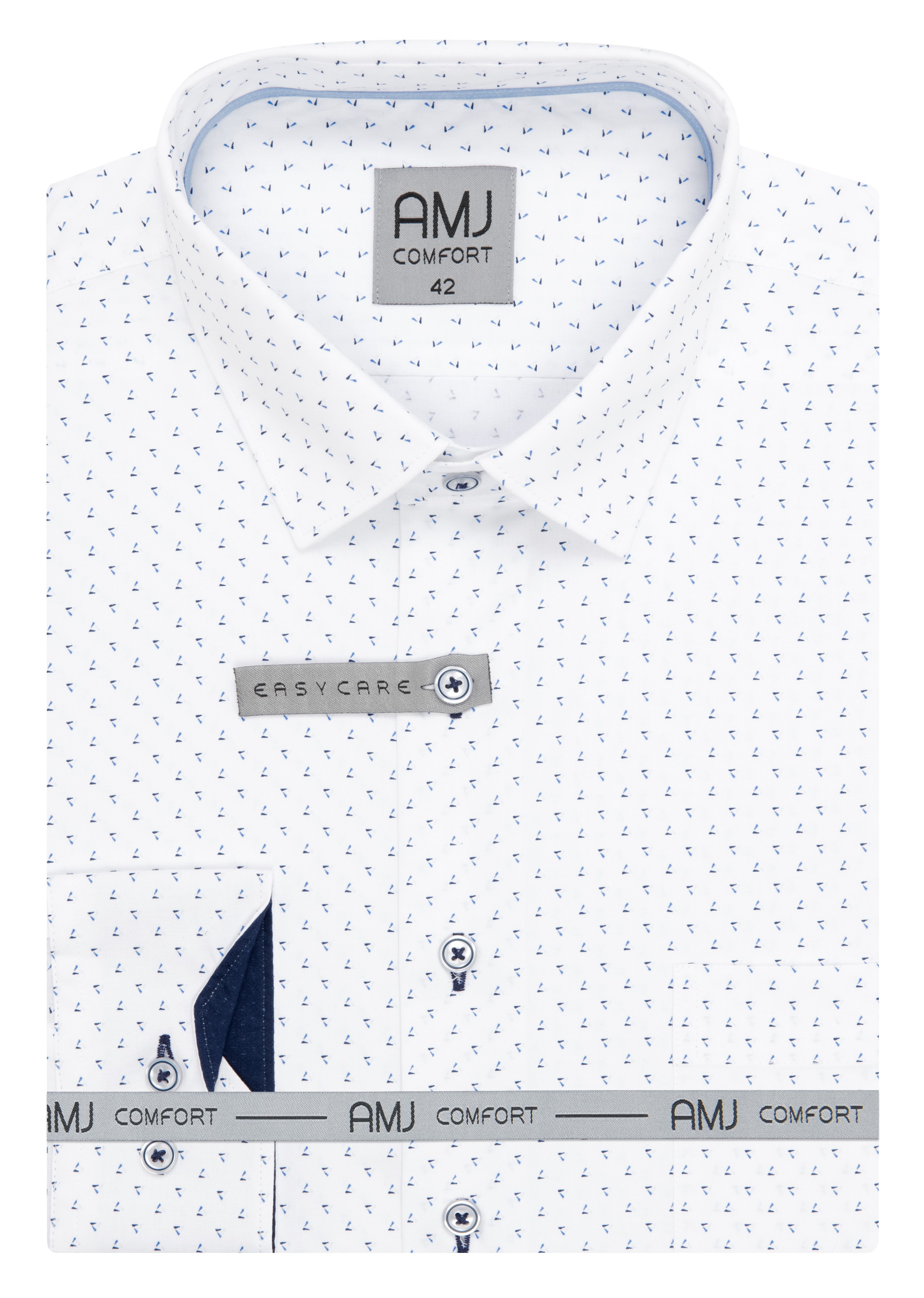 Pánská košile dlouhý rukáv AMJ VDSBR 1330 Slim Fit Comfort Velikost: 43