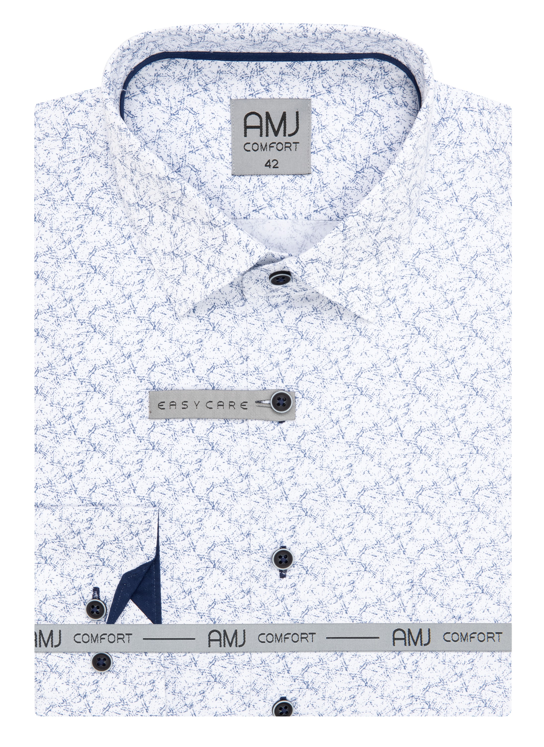 Pánská košile dlouhý rukáv AMJ VDSBR 1313 Slim Fit Comfort Velikost: 45