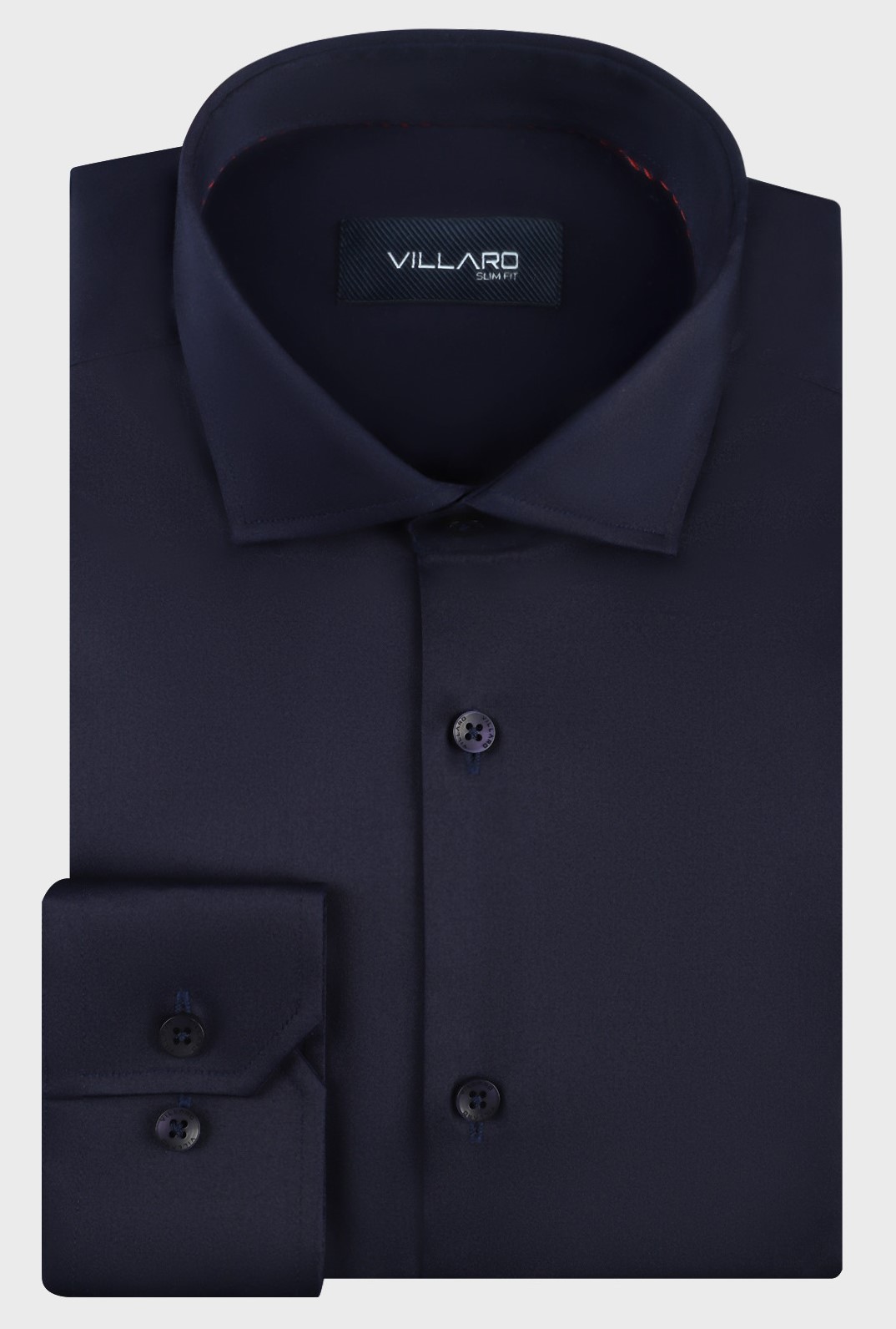 Pánská košile dlouhý rukáv VILLARO by MMER 011DSL Slim Fit Prodloužená Velikost: 40