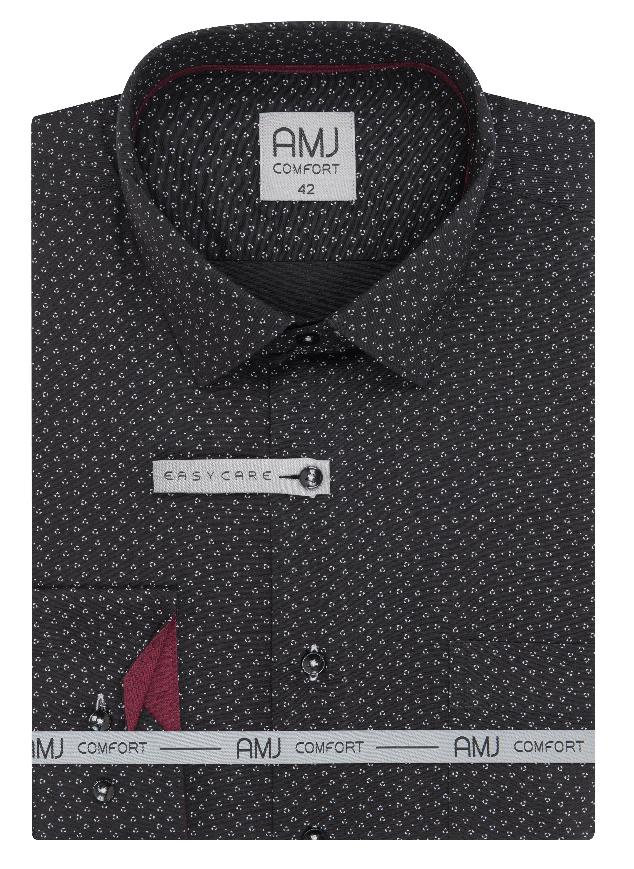 Pánská košile dlouhý rukáv AMJ VDSER 1354 Slim Fit Comfort Velikost: 44