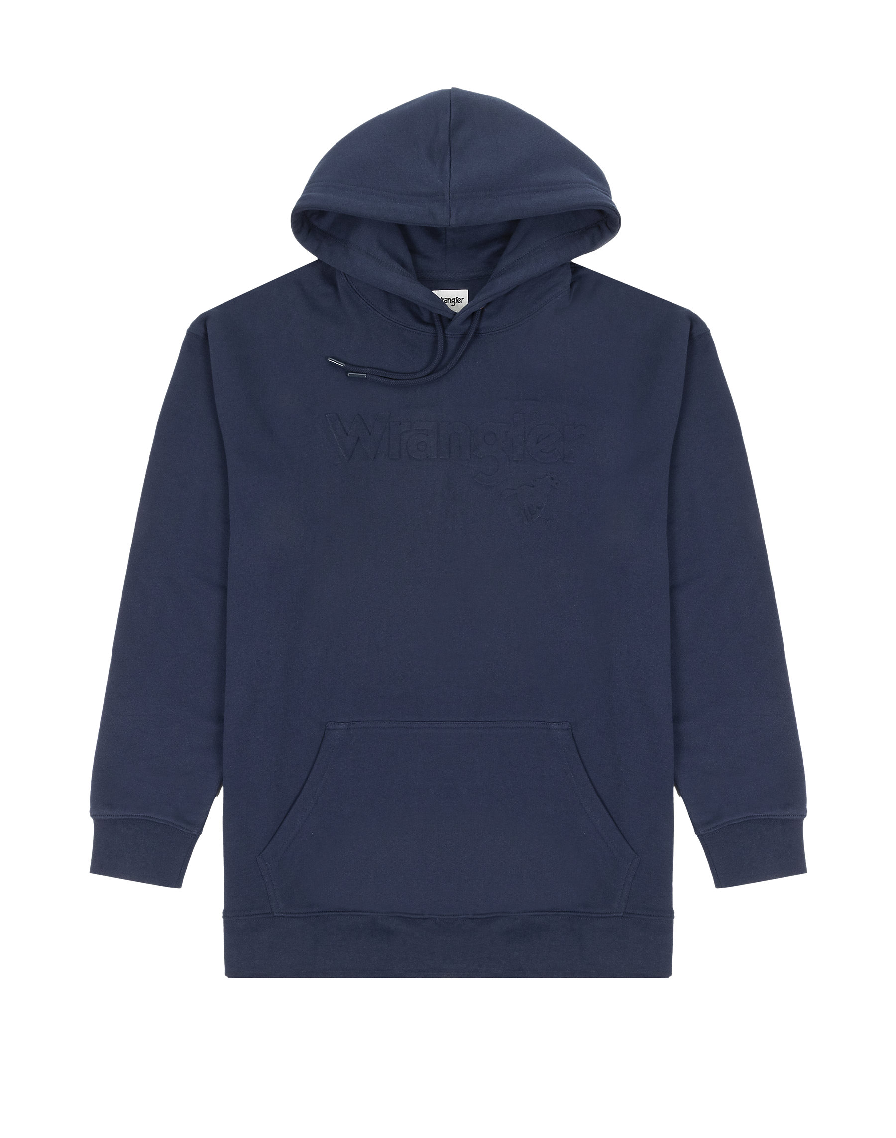 Pánská mikina s kapucou WRANGLER W657I4114 112341226 LOGO HOODIE Navy Velikost: L