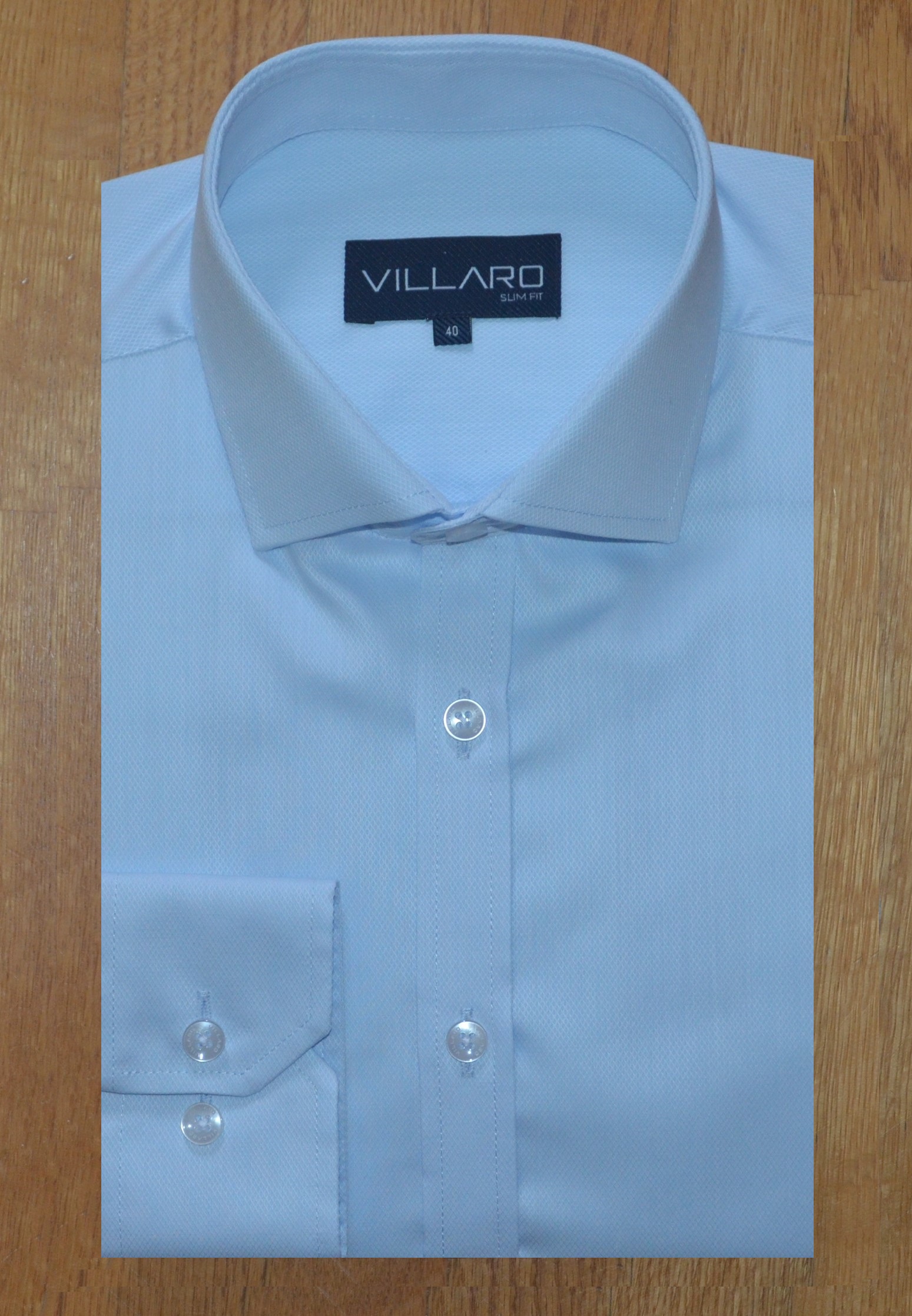 Pánská košile dlouhý rukáv VILLARO by MMER J004 Slim Fit Velikost: 40