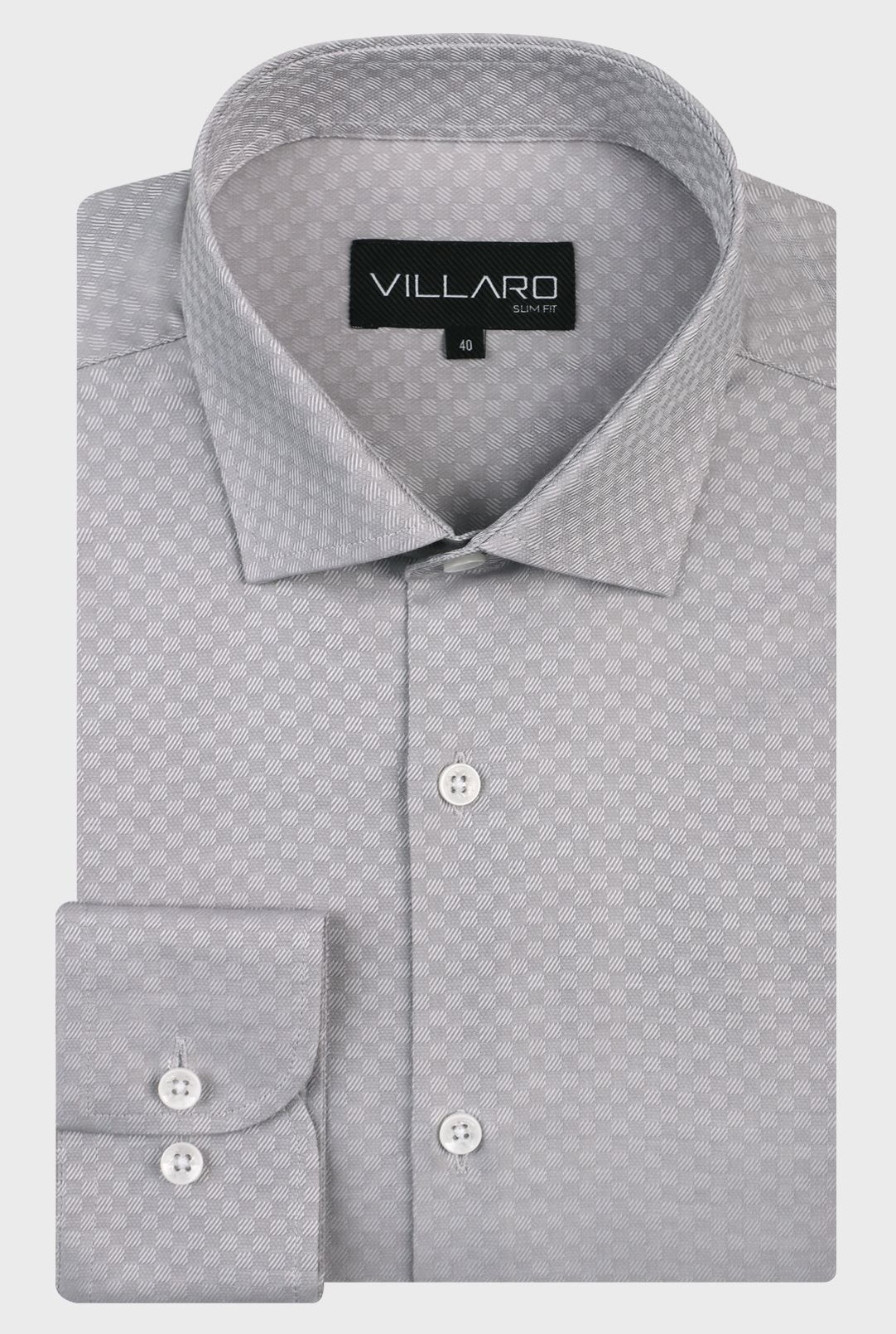 Pánská košile dlouhý rukáv VILLARO by MMER J001 Slim Fit Velikost: 45