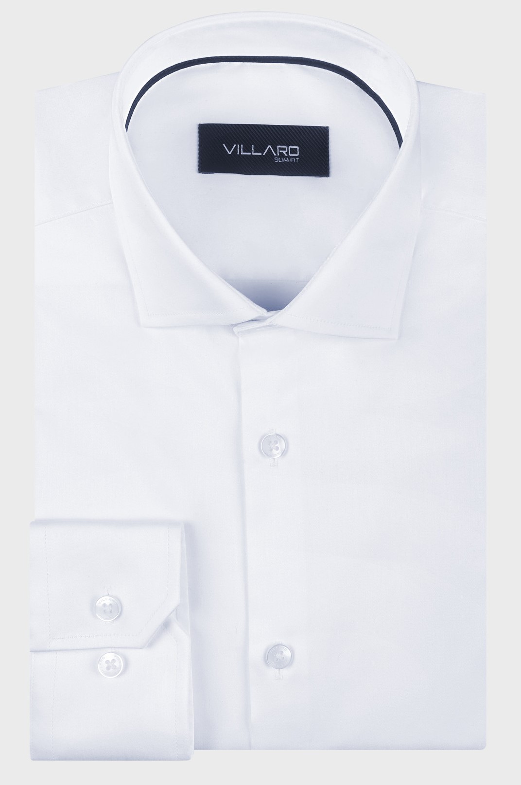 Pánská košile dlouhý rukáv VILLARO by MMER 007DSL Slim Fit Prodloužená Velikost: 40