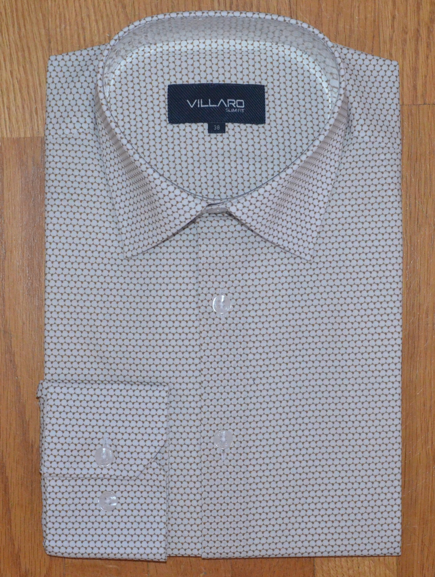 Pánská košile dlouhý rukáv VILLARO by MMER J109DSL Slim FIt Velikost: 43