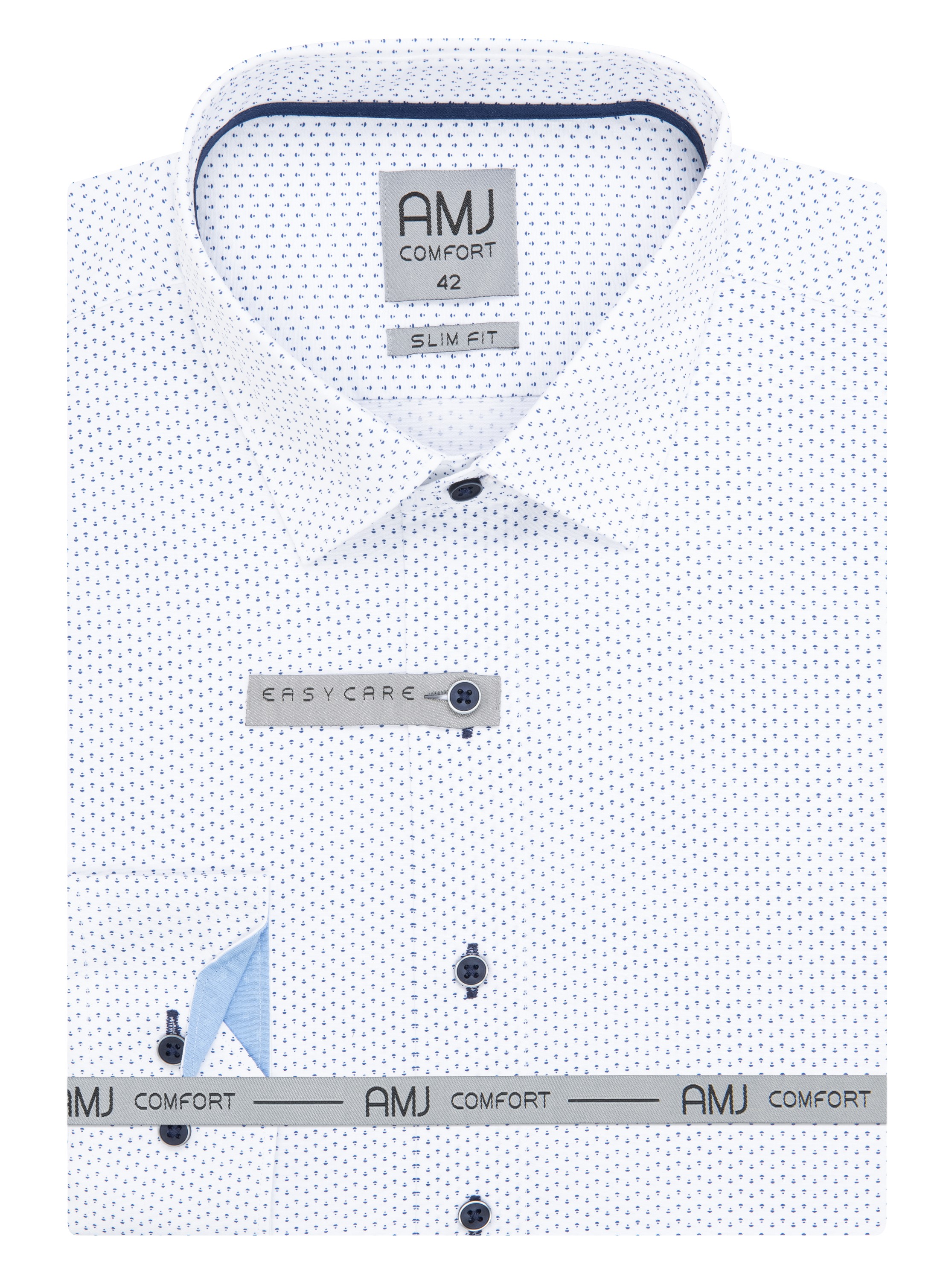 Pánská košile dlouhý rukáv AMJ VDSBR 1322 Slim Fit Comfort Velikost: 43
