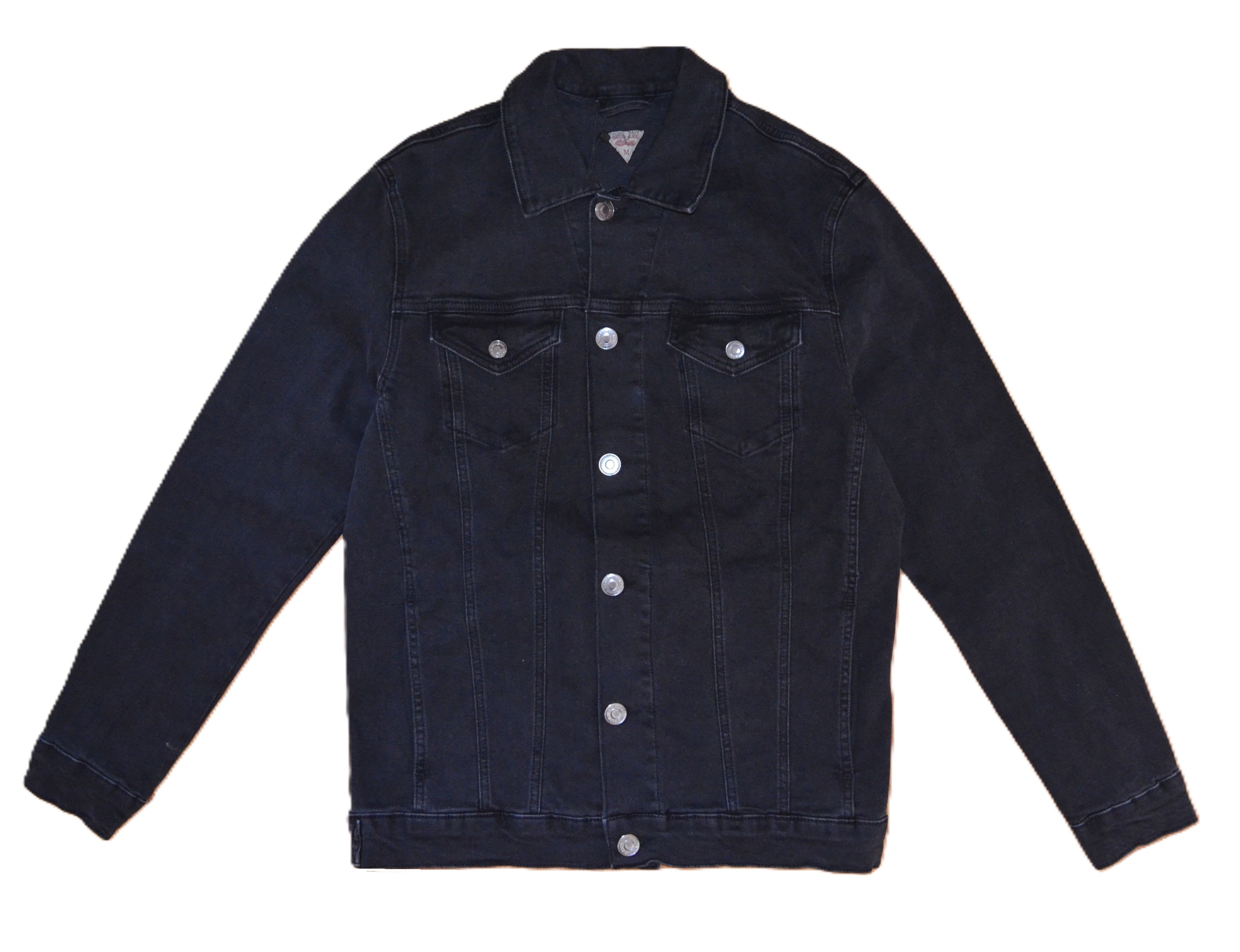 Pánská černá džínová bunda BANNY JEANS JACOP Black Velikost: 5XL