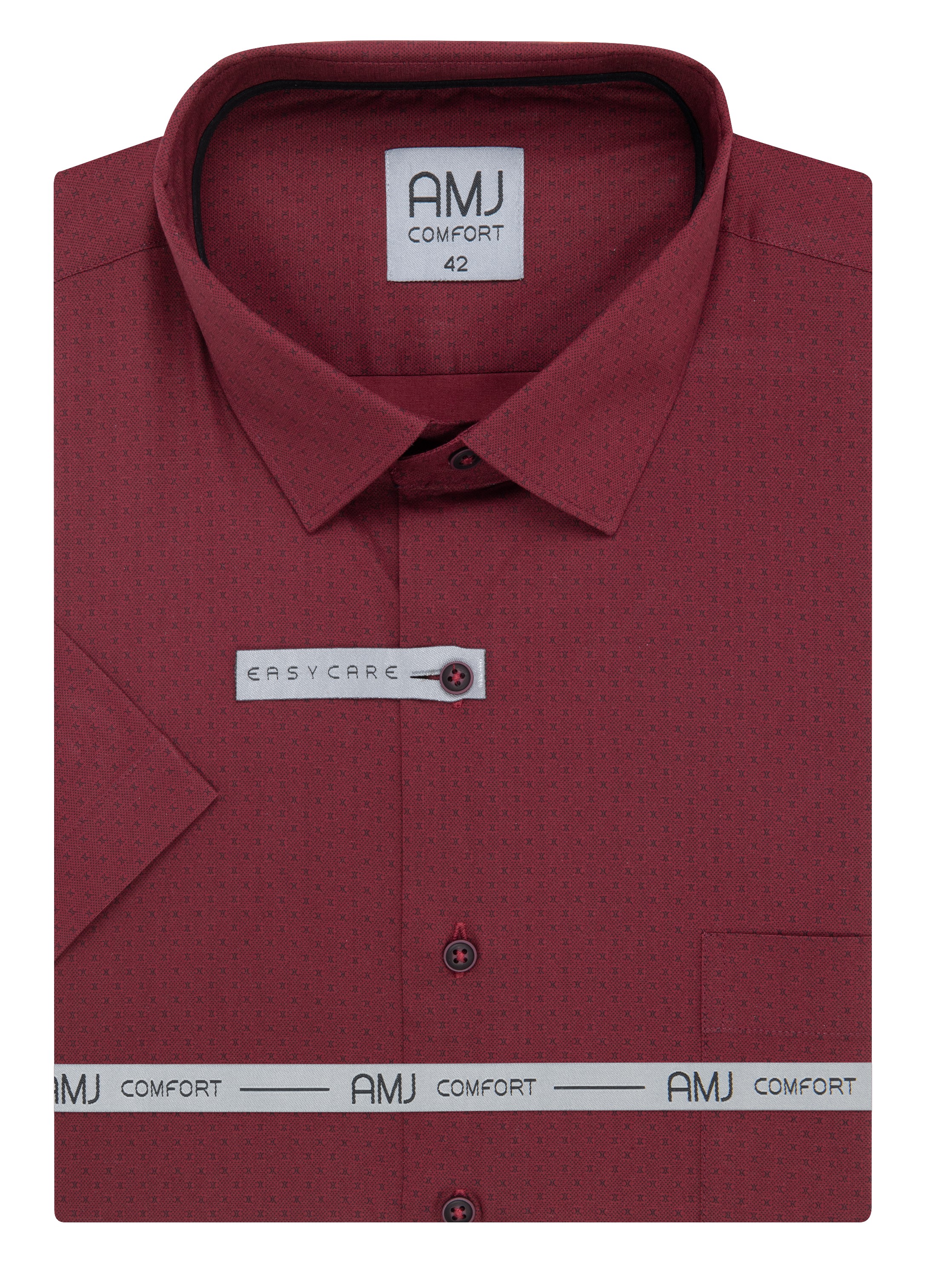 Pánská košile krátký rukáv AMJ VKBR 1356 Classic Comfort Velikost: 45