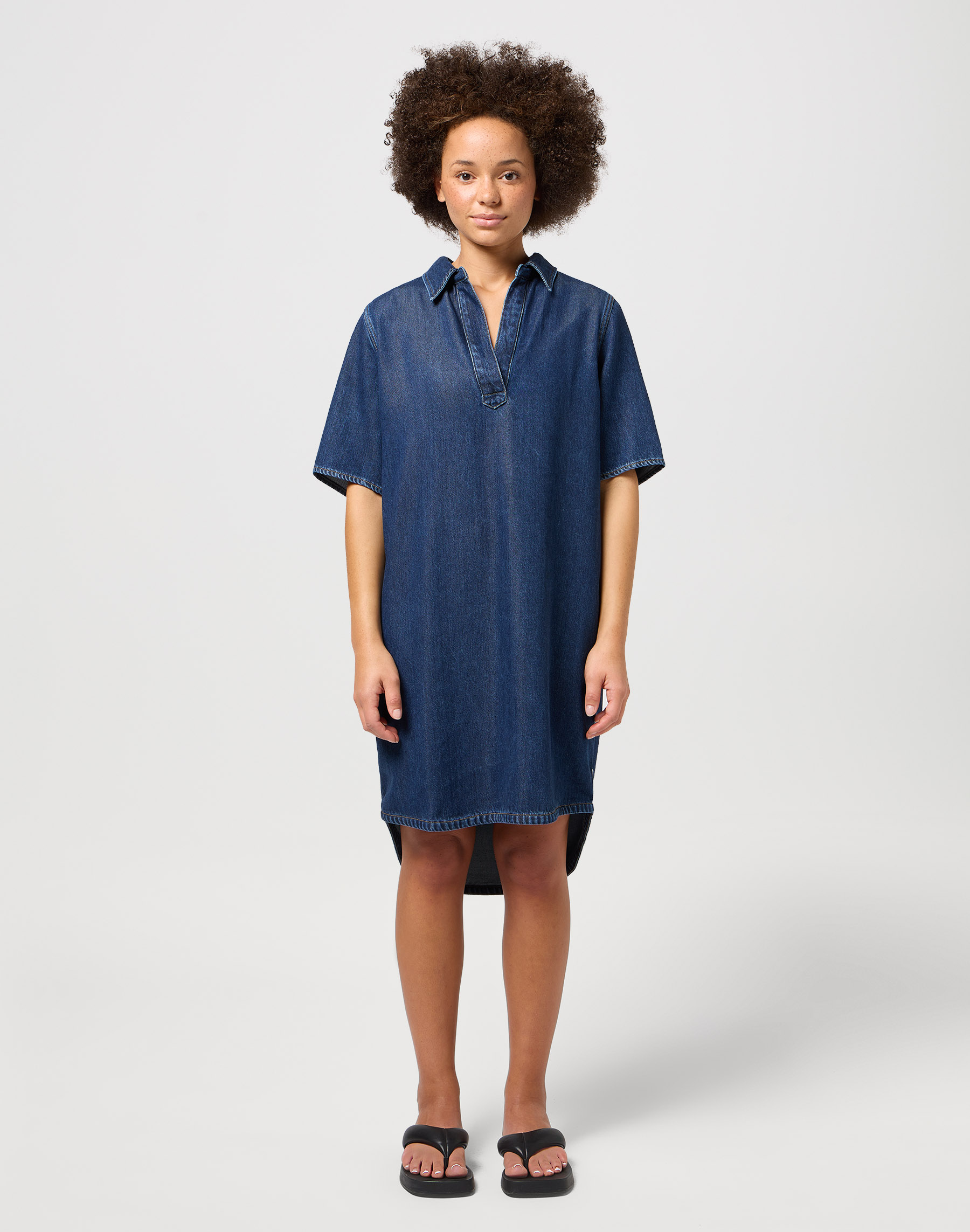 Šaty WRANGLER 112350341  DENIM SHIRT DRESS Famous Velikost: S