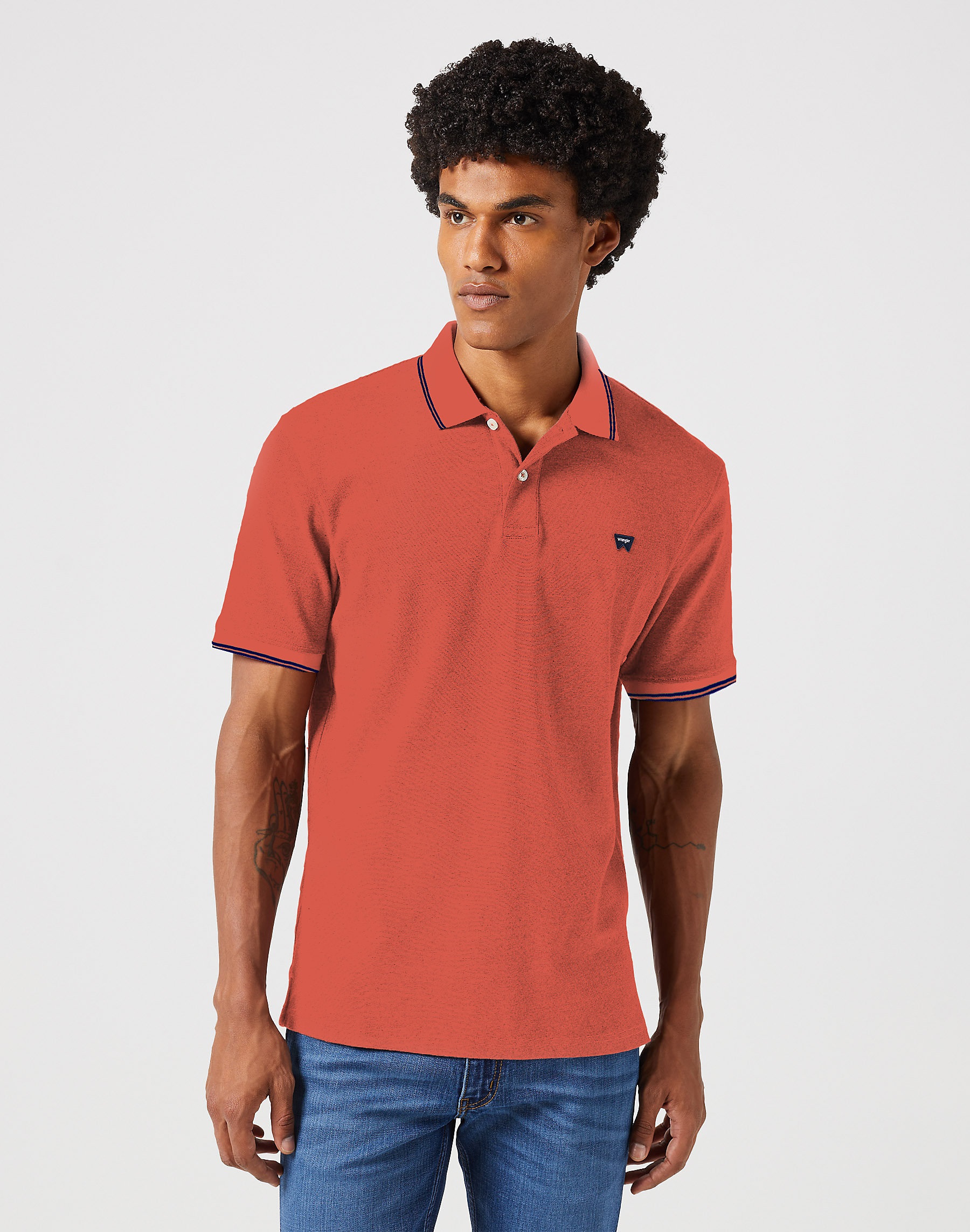 Pánská POLOKOŠILE WRANGLER 112352857 POLO SHIRT Burnt Sienna Velikost: M