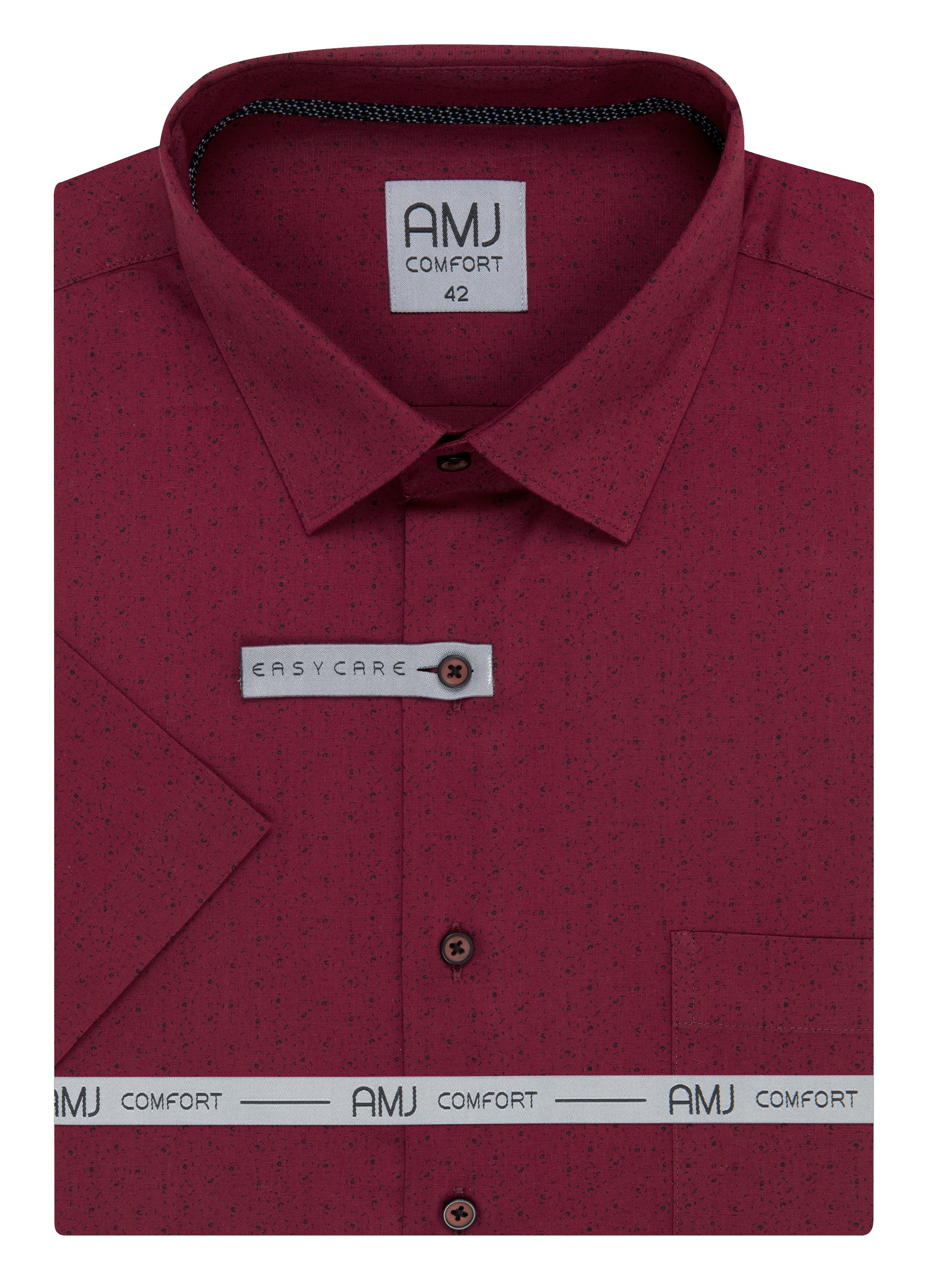 Pánská košile krátký rukáv AMJ VKBR 1362 Classic Comfort Velikost: 42