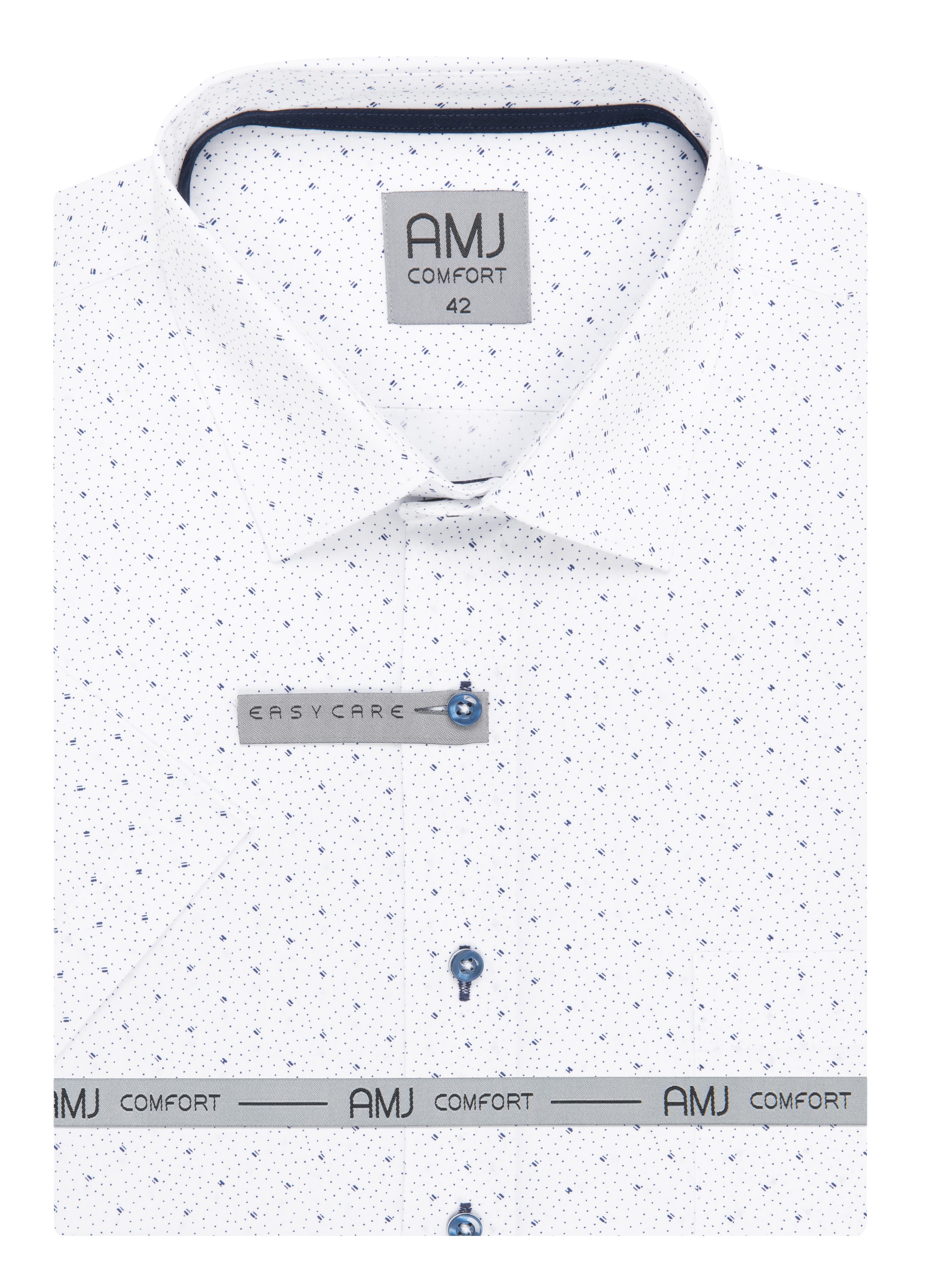 Pánská košile krátký rukáv AMJ VKBR 1368 Classic Comfort Velikost: 47/48