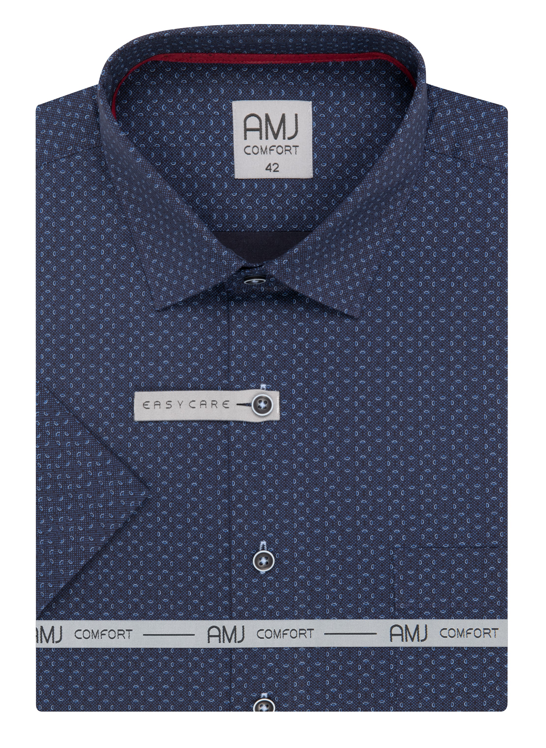 Pánská košile krátký rukáv AMJ VKBR 1376 Classic Comfort Velikost: 40