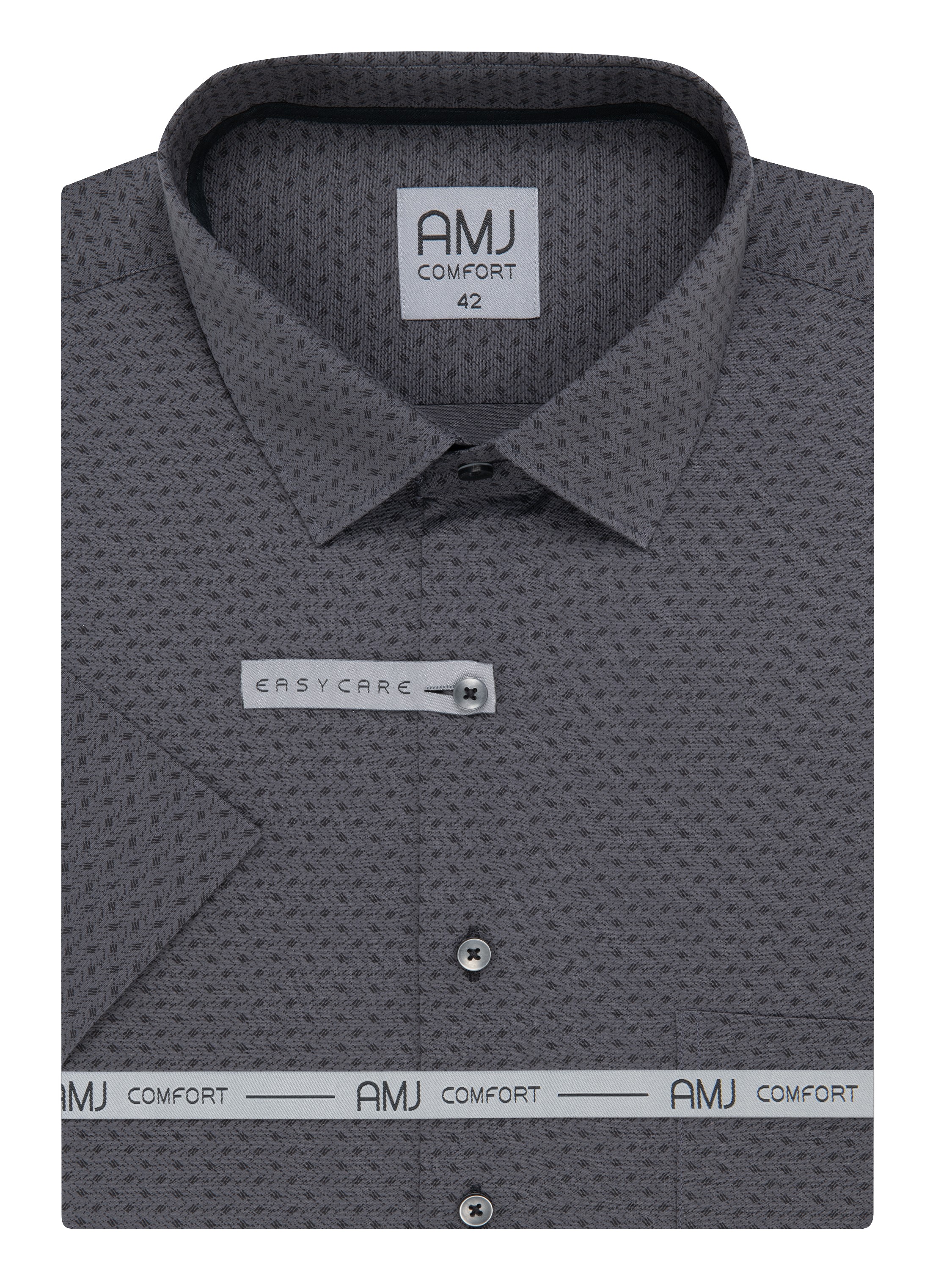 Pánská košile krátký rukáv AMJ VKSBR 1361 Slim Fit Comfort Velikost: 41