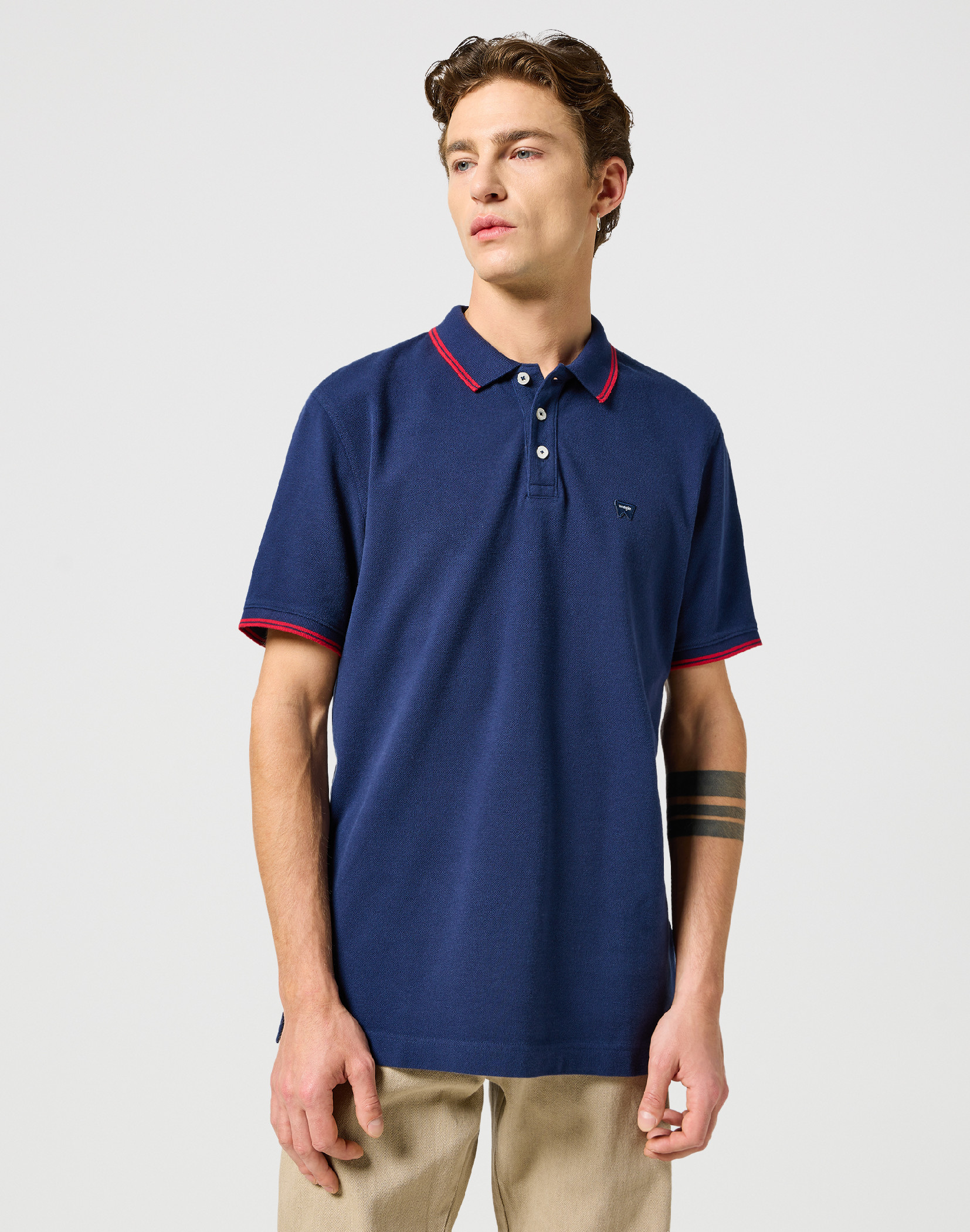 Pánská POLOKOŠILE WRANGLER 112350403 POLO SHIRT Navy Velikost: XXXL