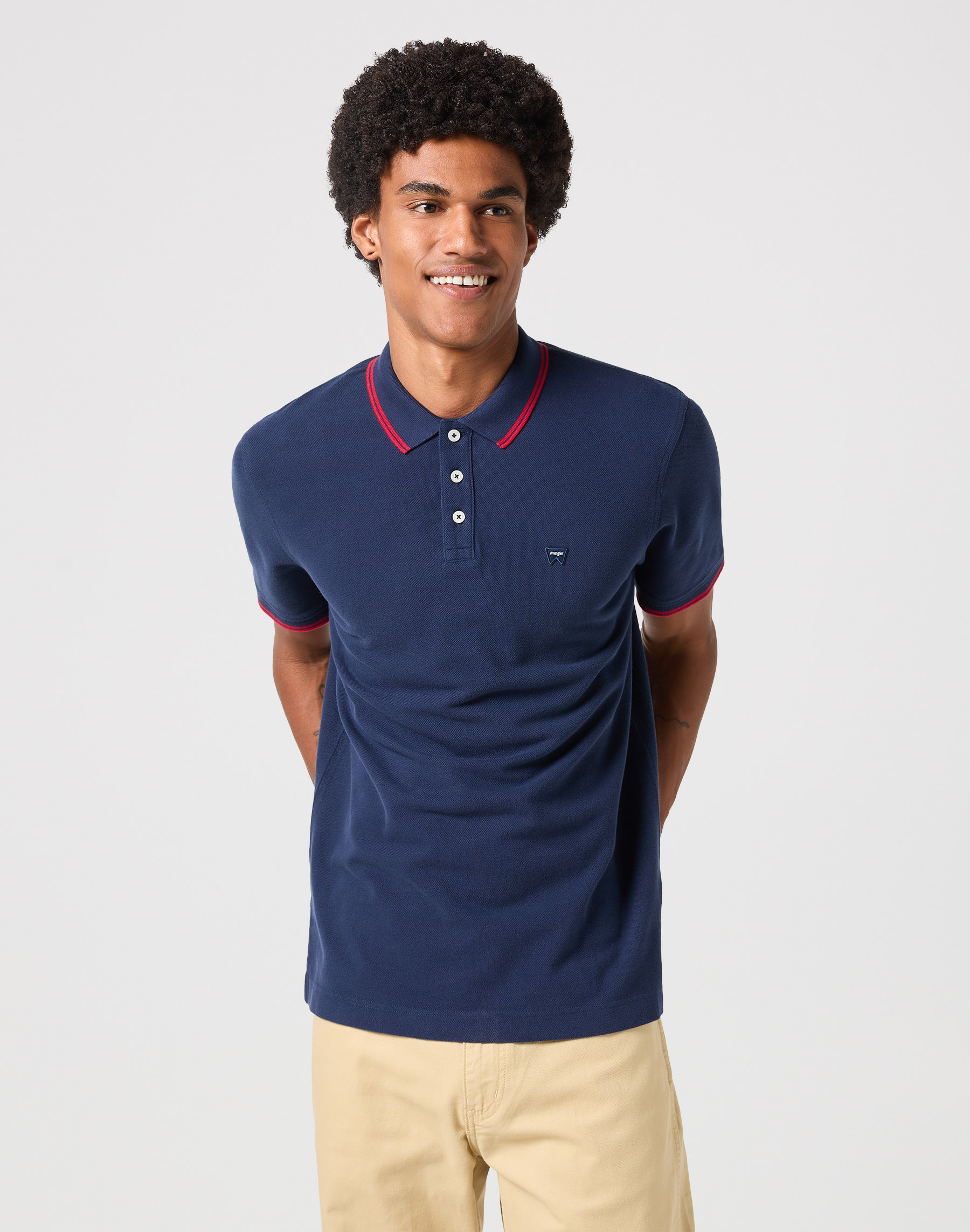 Pánská POLOKOŠILE WRANGLER 112350403 POLO SHIRT Navy Velikost: M